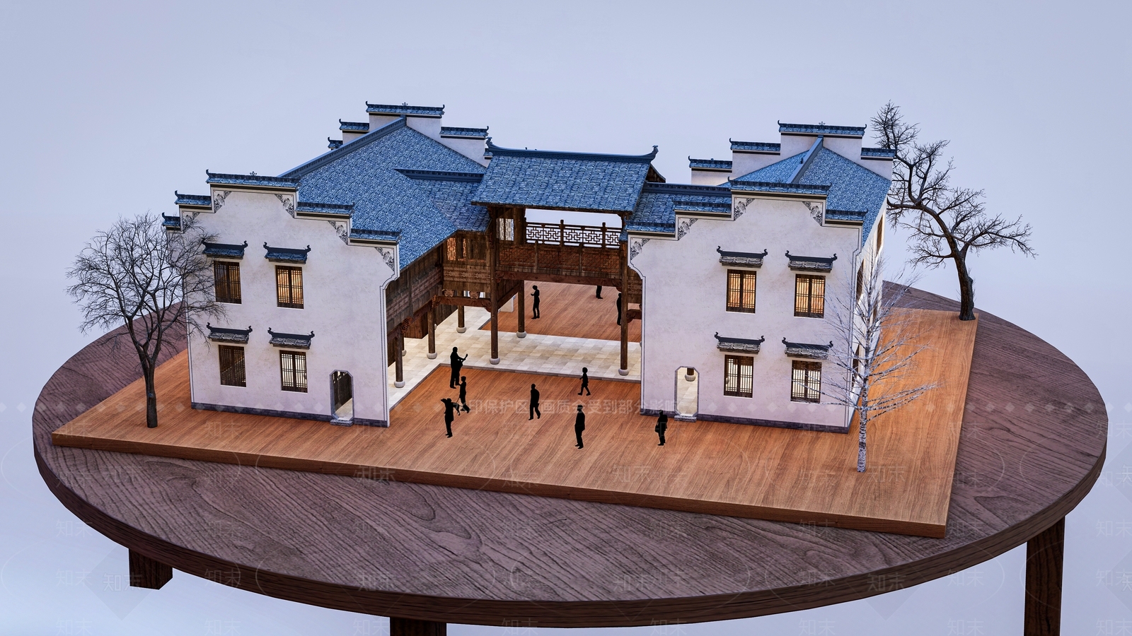 中式古建筑SU模型下载【ID:1168486642】