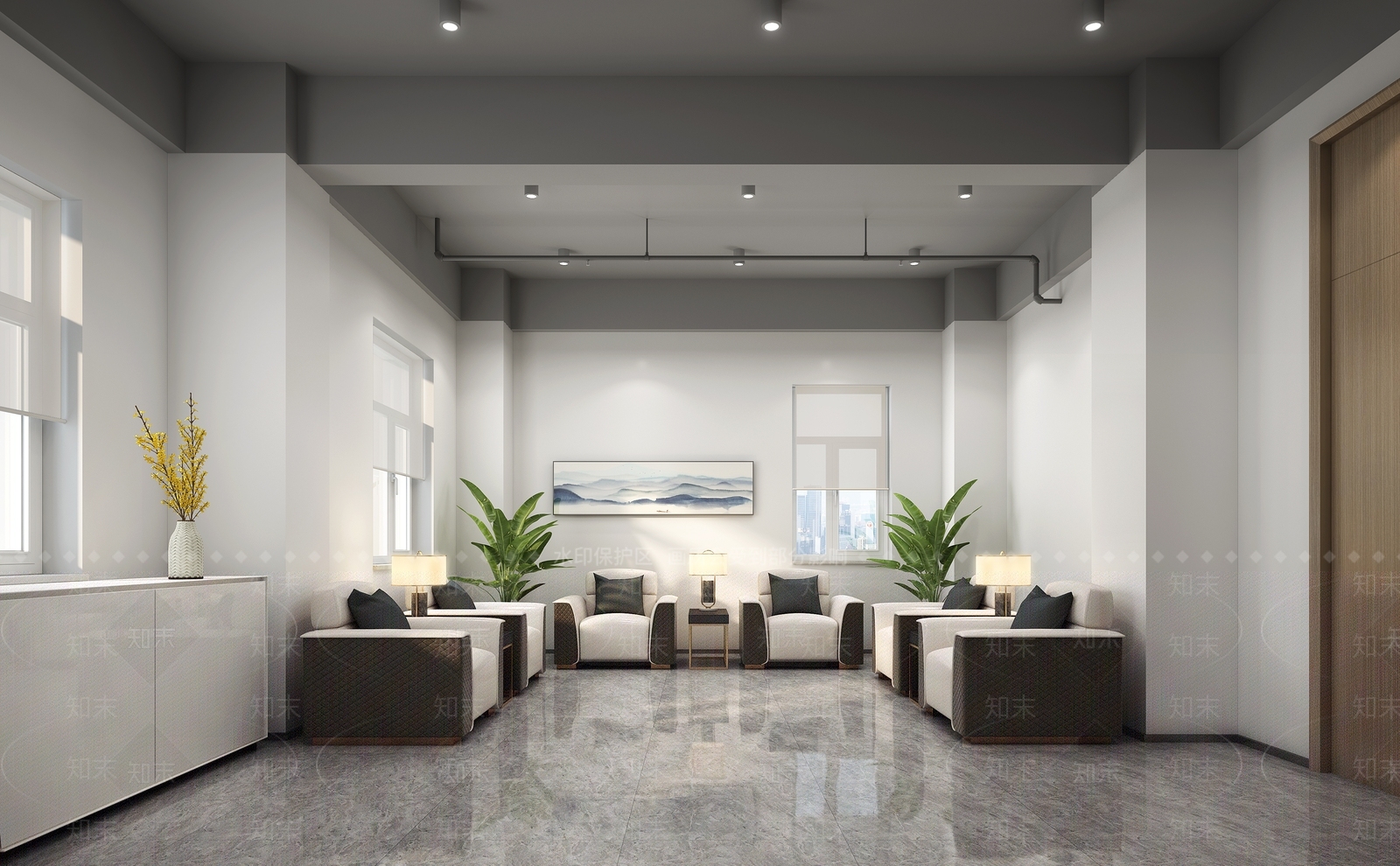 现代接待室3D模型下载【ID:1168489271】