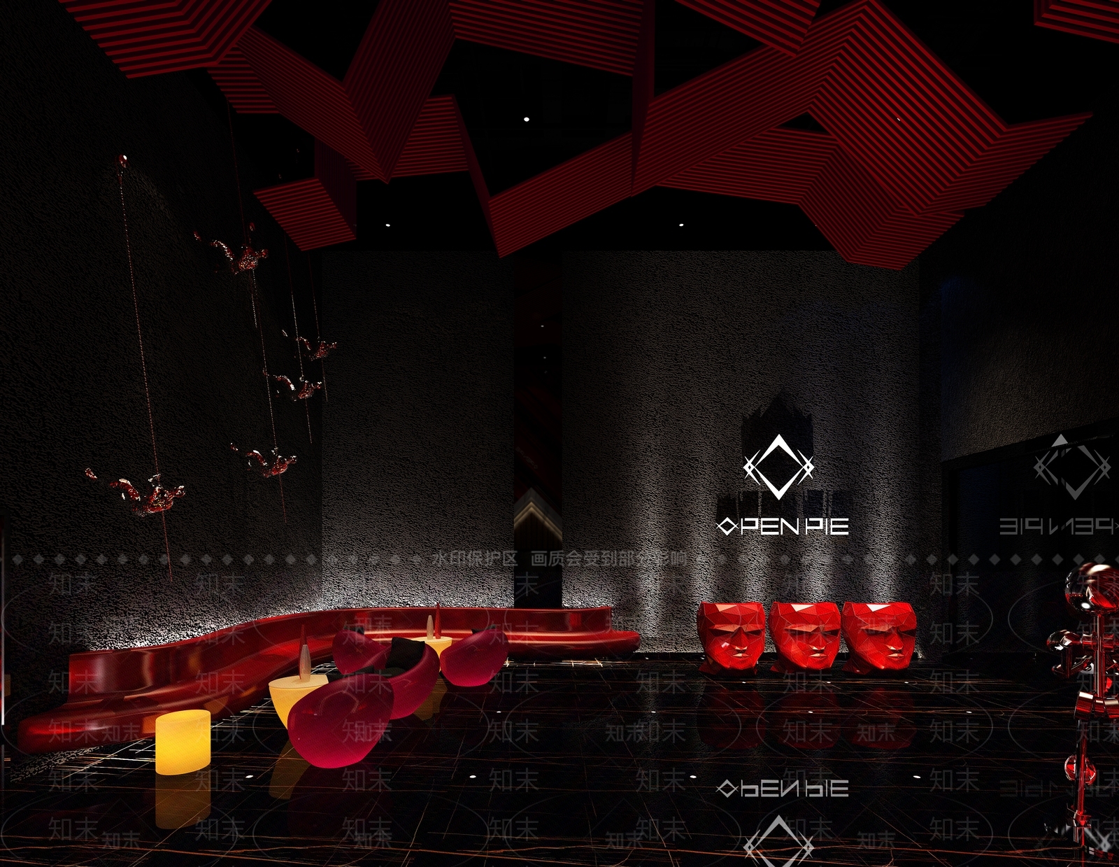 现代轻奢酒吧3D模型下载【ID:1168491059】