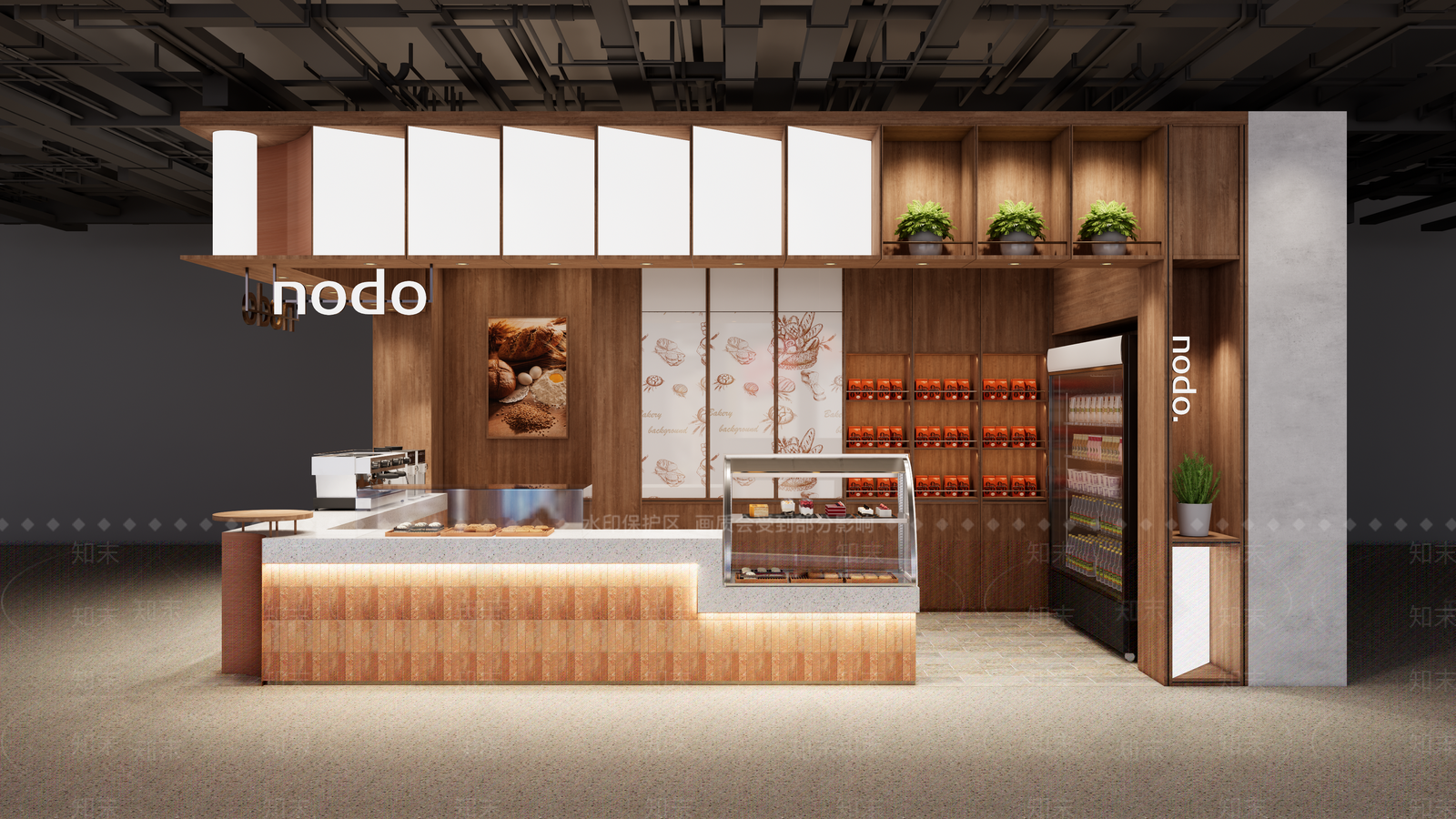 现代甜品面包店SU模型下载【ID:1168492486】