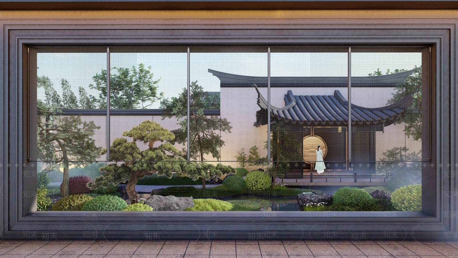 新中式中式入口大门SU模型下载【ID:1168494665】