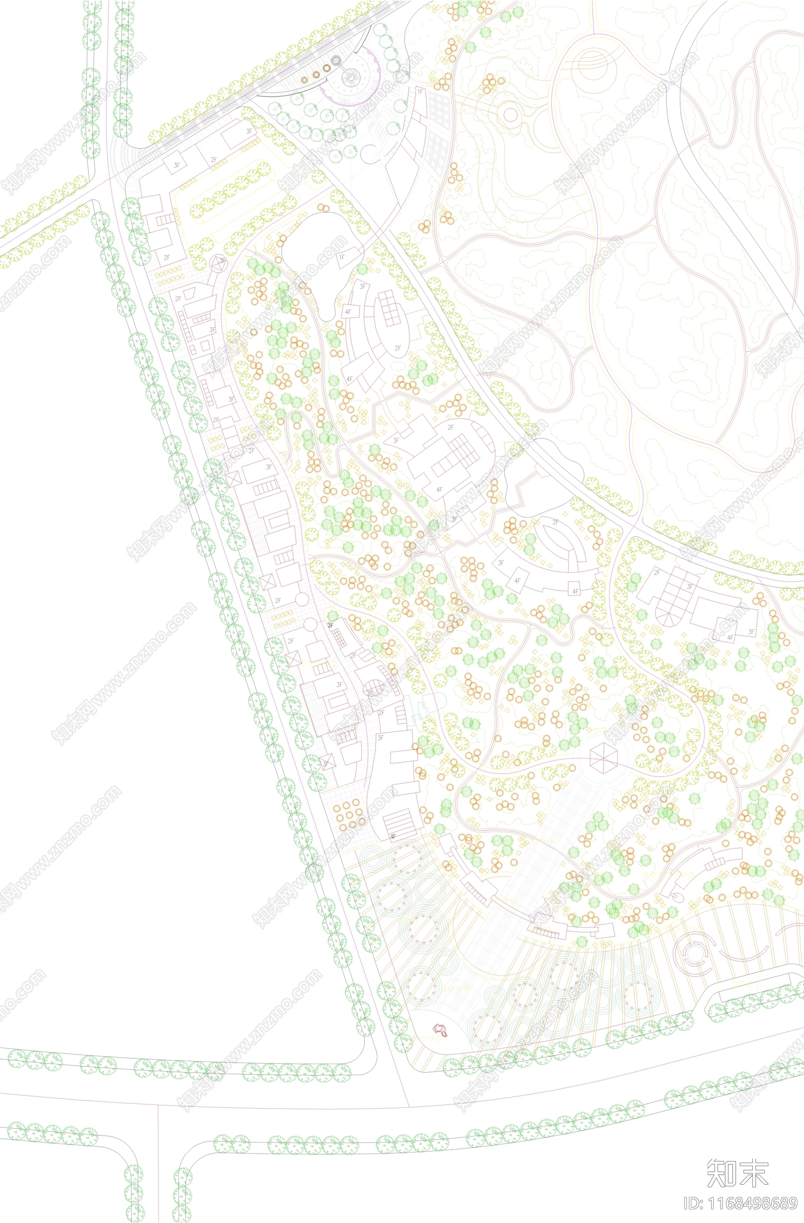 景观平面图cad施工图下载【ID:1168498689】