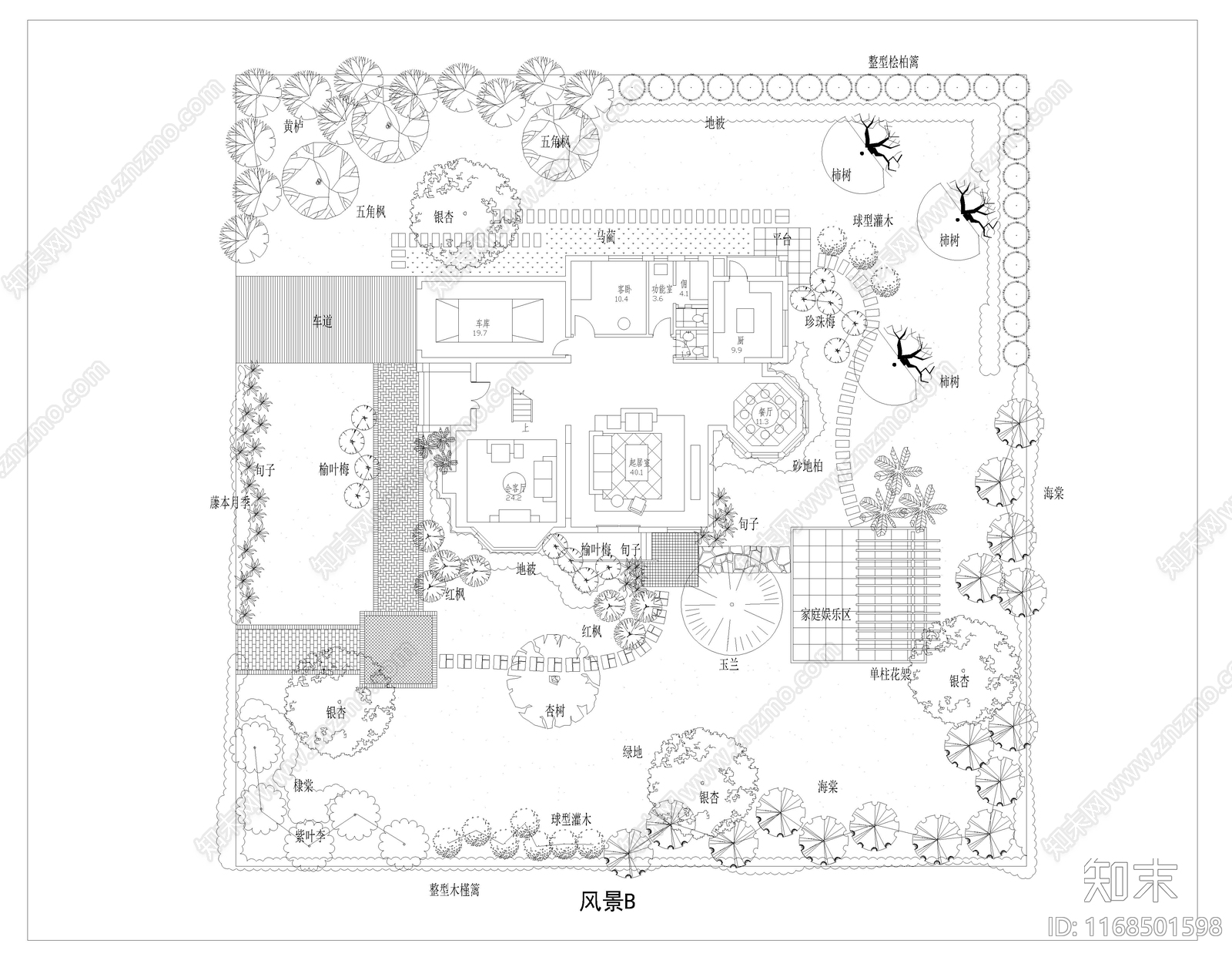 景观平面图cad施工图下载【ID:1168501598】