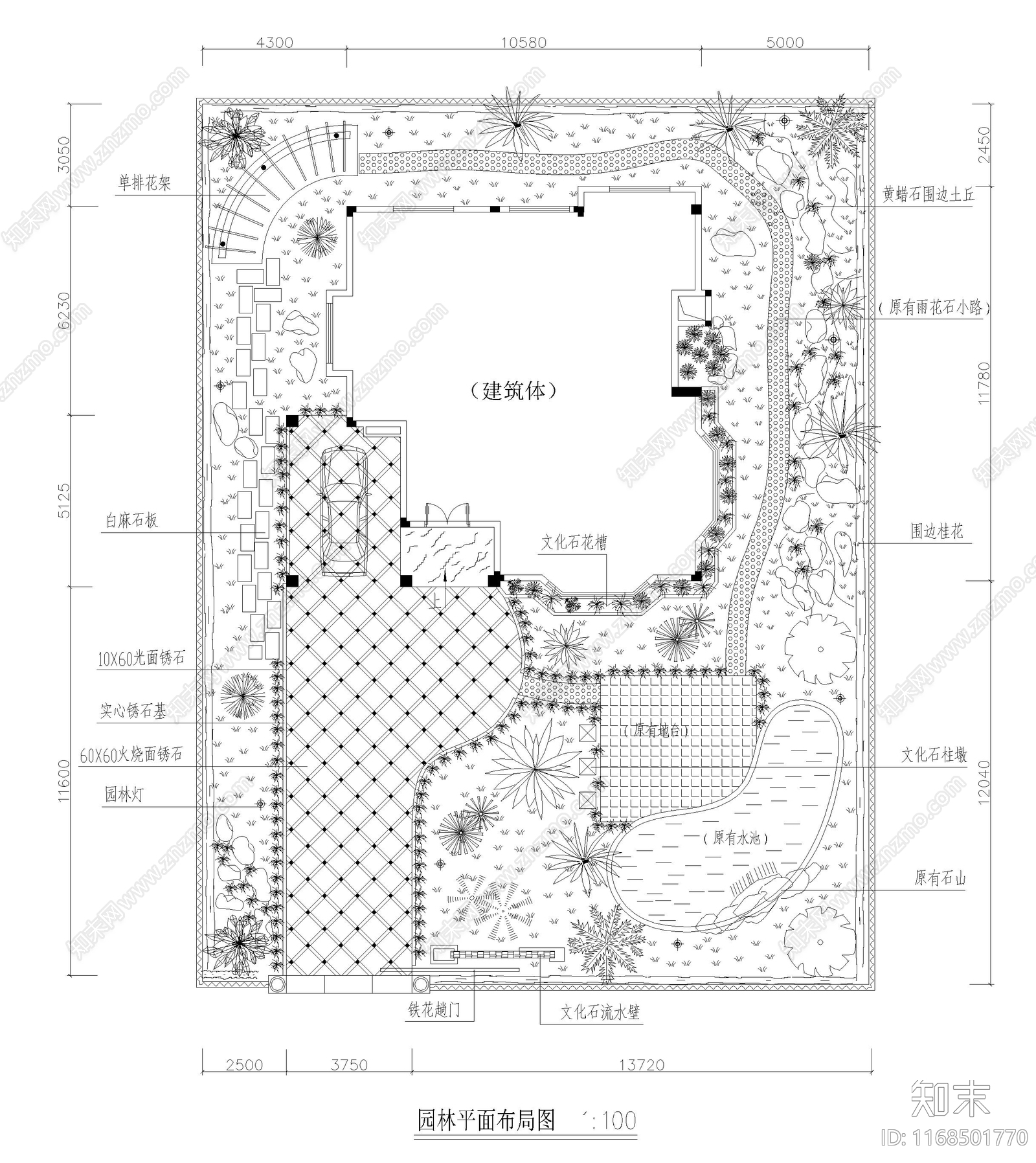景观平面图cad施工图下载【ID:1168501770】