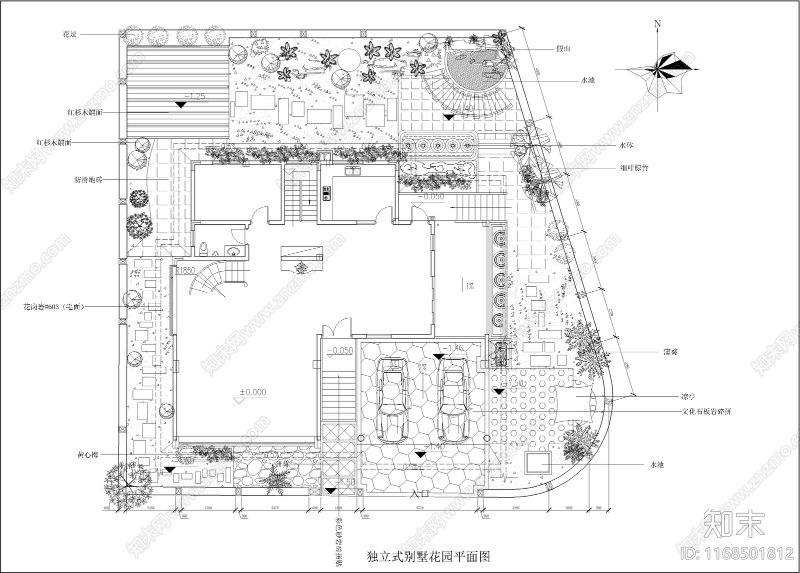 景观平面图cad施工图下载【ID:1168501812】