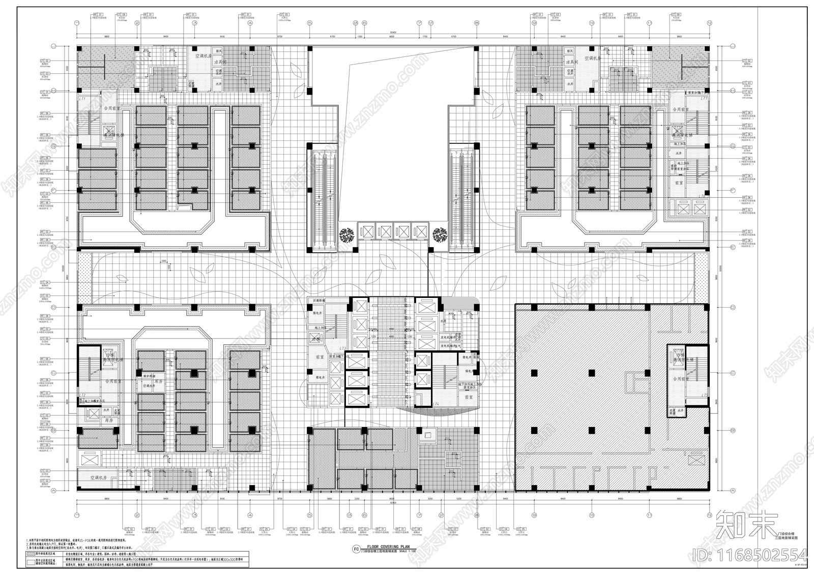 现代医院cad施工图下载【ID:1168502554】