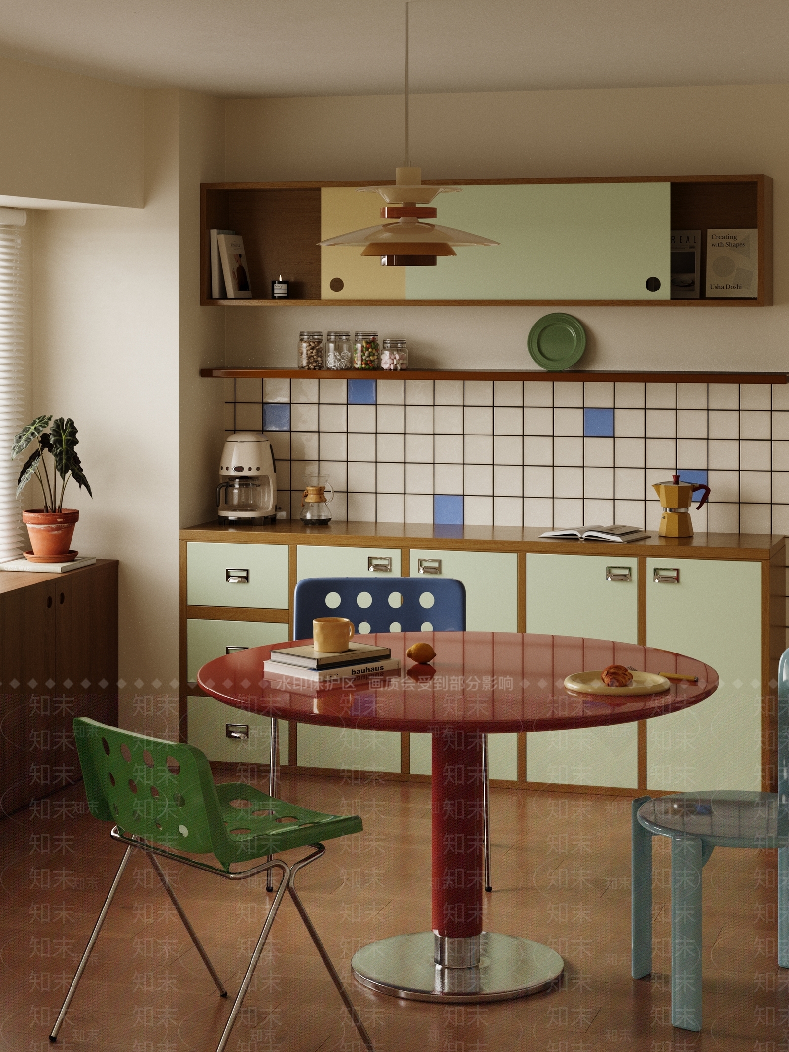 复古餐桌3D模型下载【ID:1214694143】