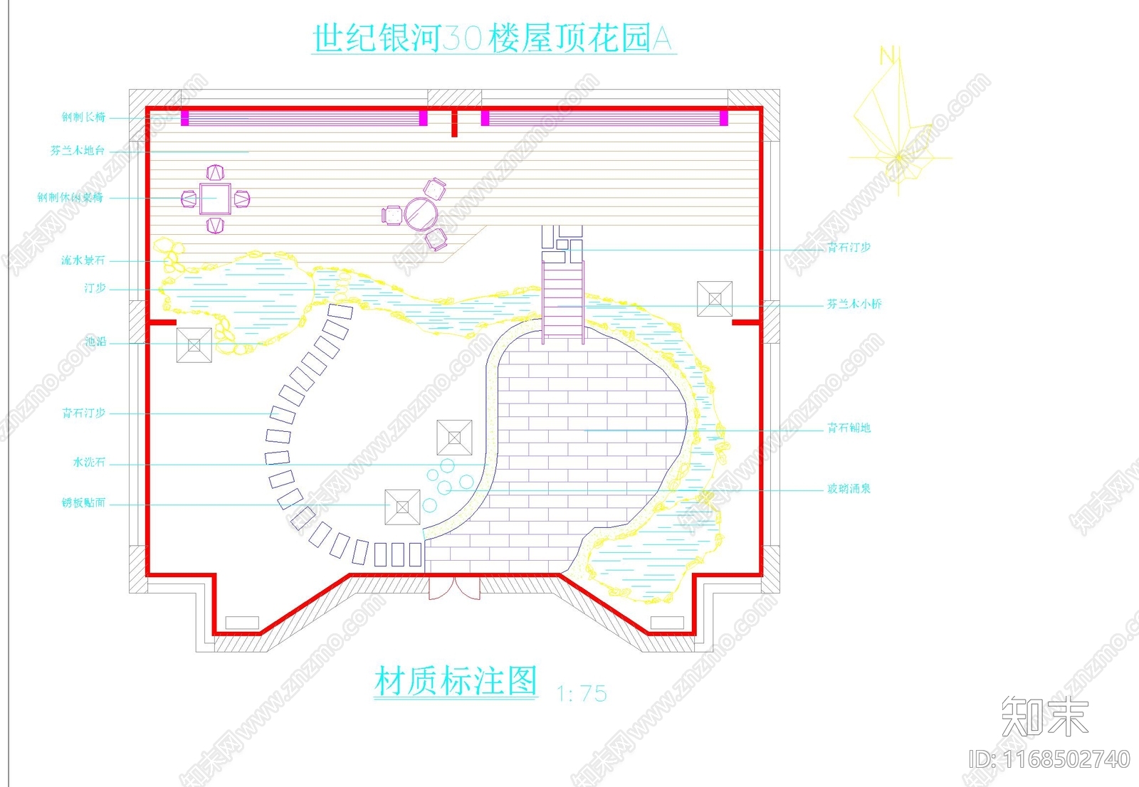 景观平面图cad施工图下载【ID:1168502740】