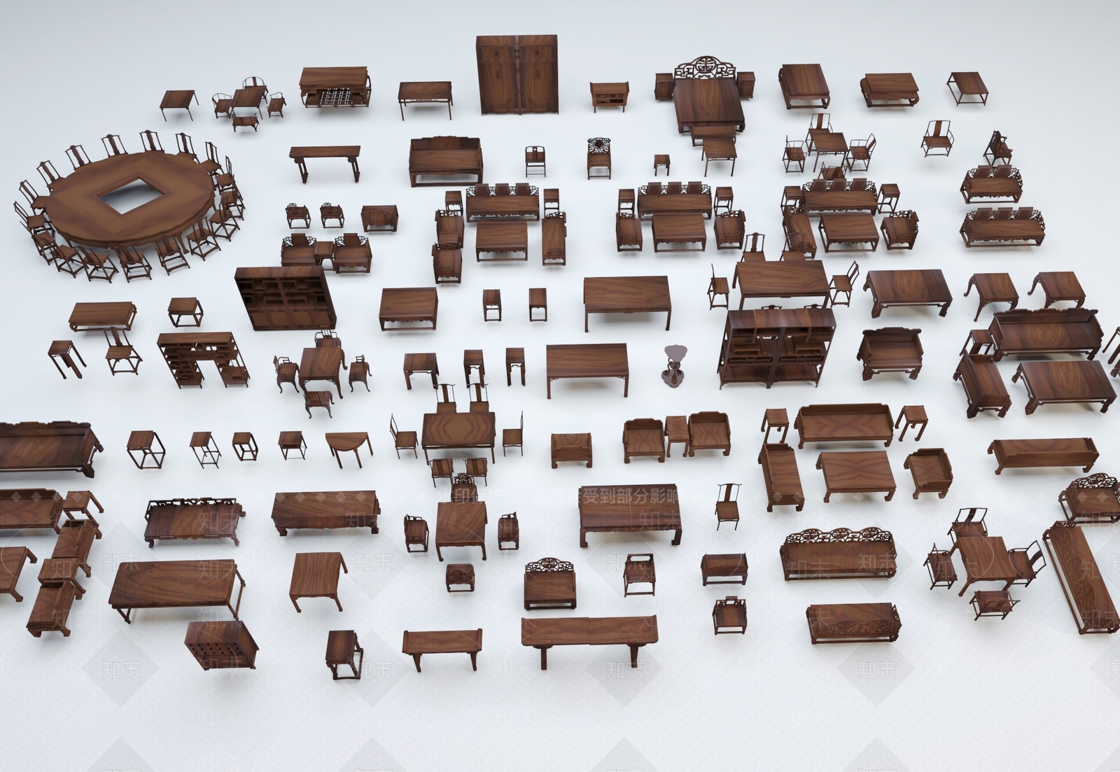 现代中式其他家具3D模型下载【ID:1168503183】