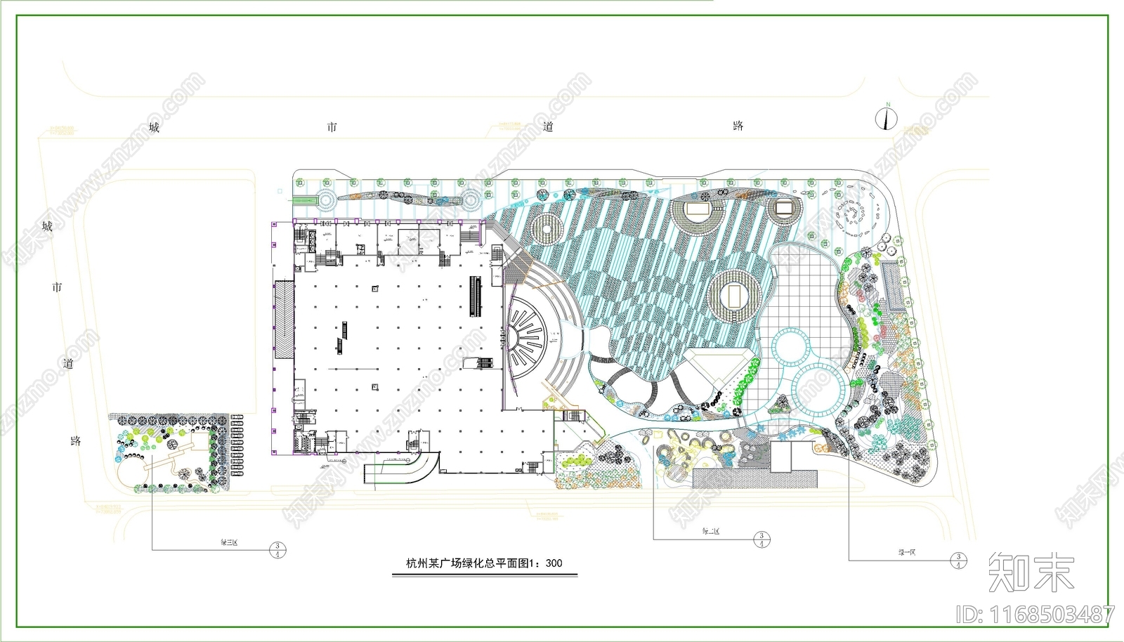景观平面图cad施工图下载【ID:1168503487】