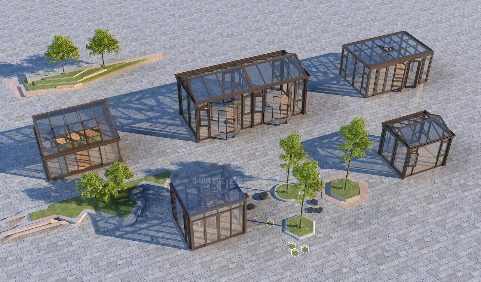 现代雨棚SU模型下载【ID:1168504360】