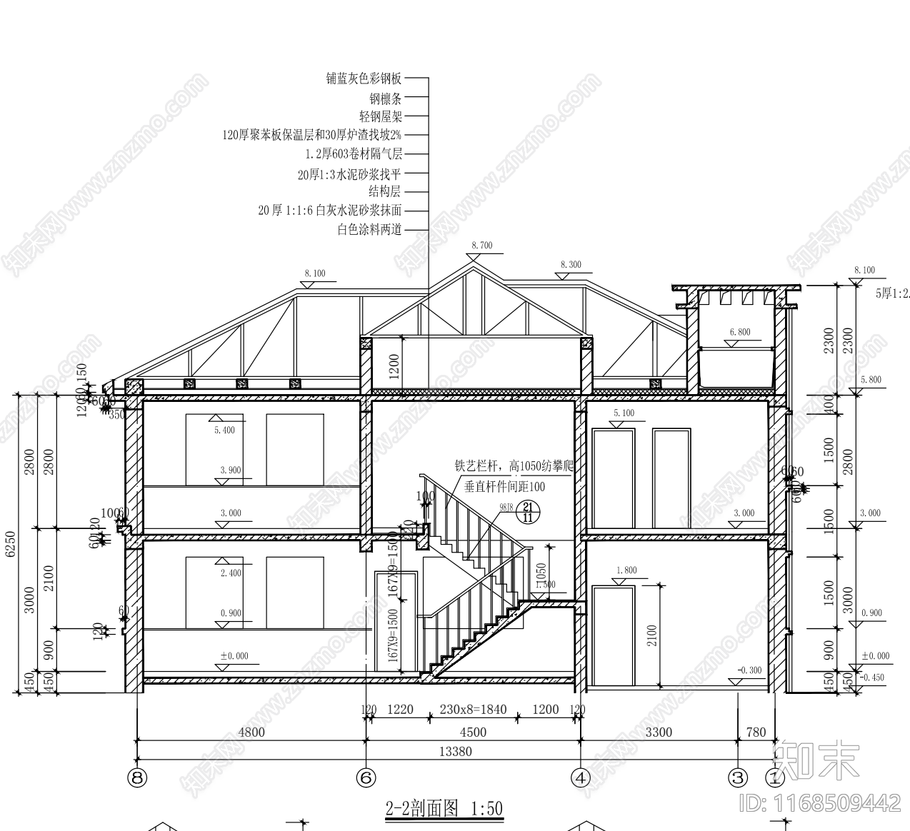 欧式别墅建筑cad施工图下载【ID:1168509442】