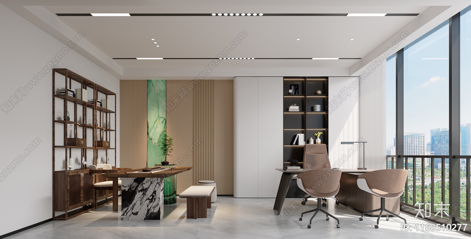 现代新中式工装图库cad施工图下载【ID:1168510277】