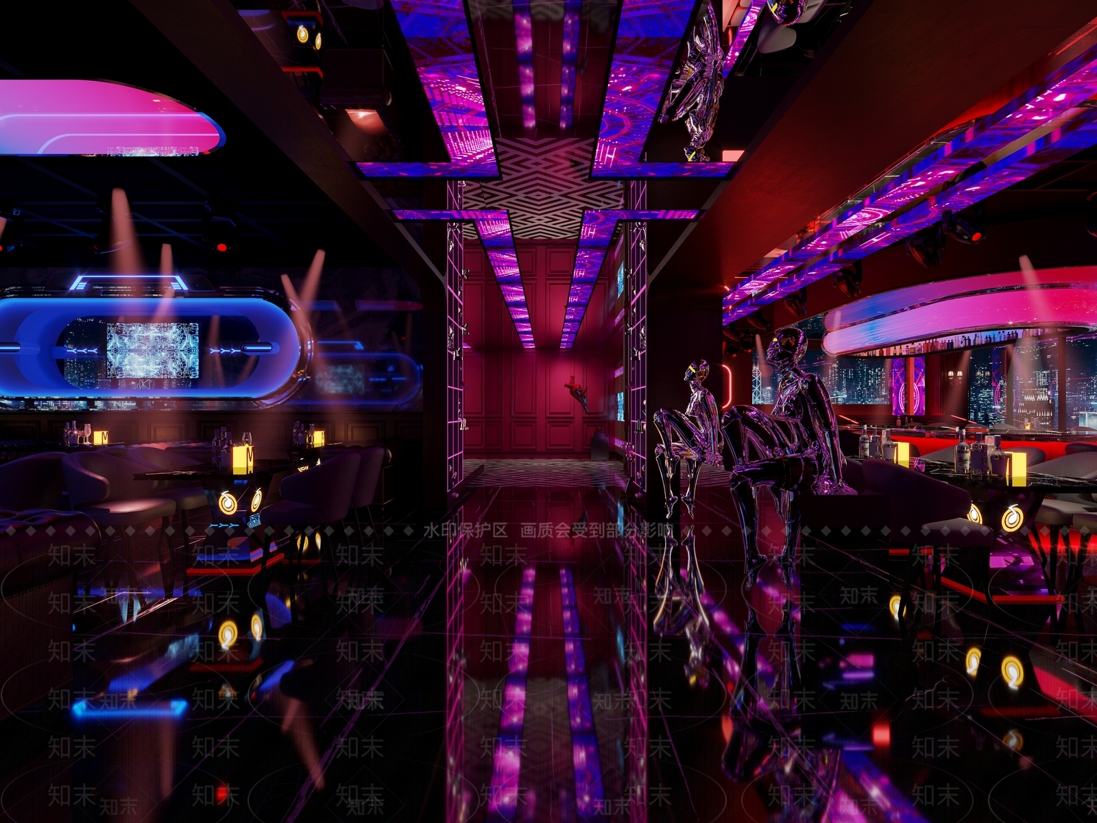 现代轻奢酒吧3D模型下载【ID:1168542505】