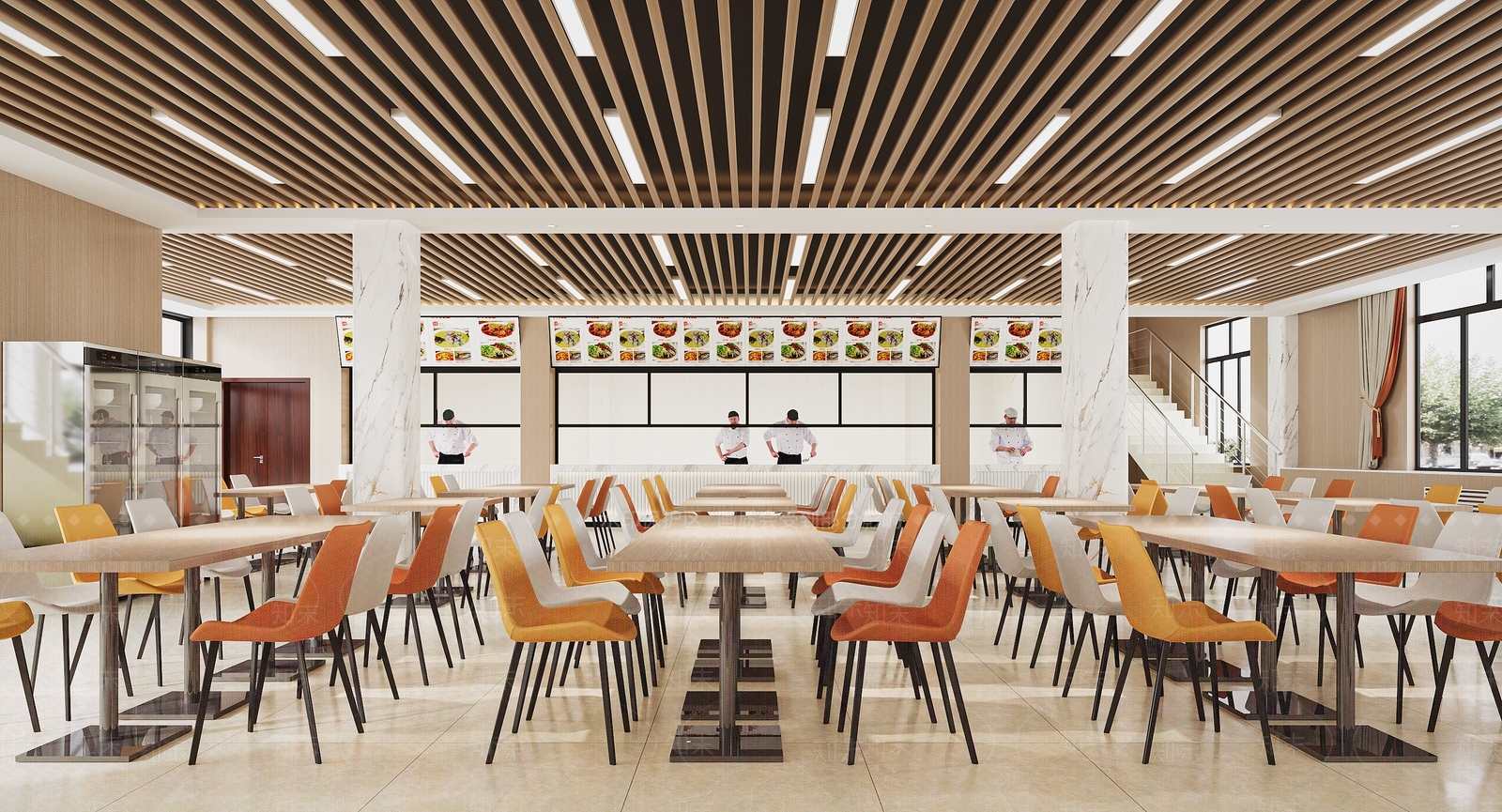 现代食堂3D模型下载【ID:1168510901】