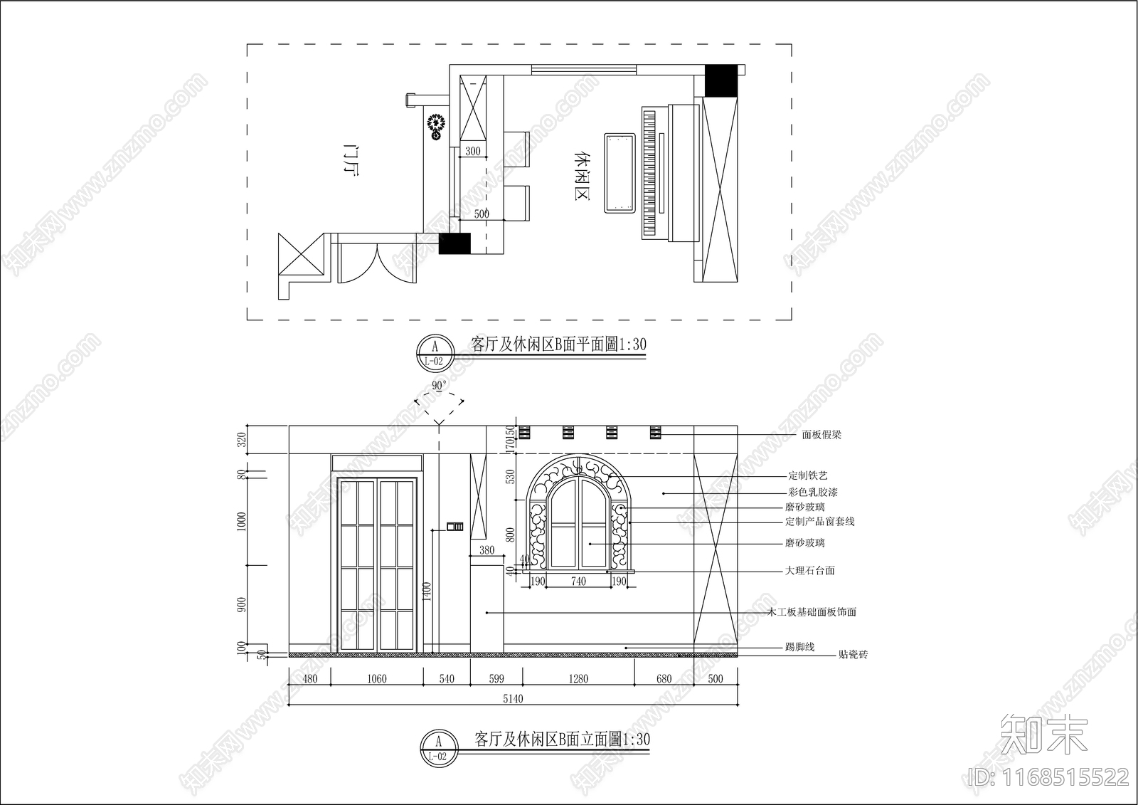 现代欧式整体家装空间cad施工图下载【ID:1168515522】