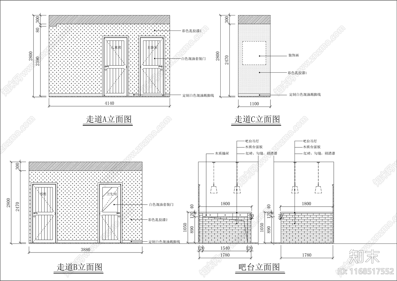 现代轻奢整体家装空间cad施工图下载【ID:1168517552】