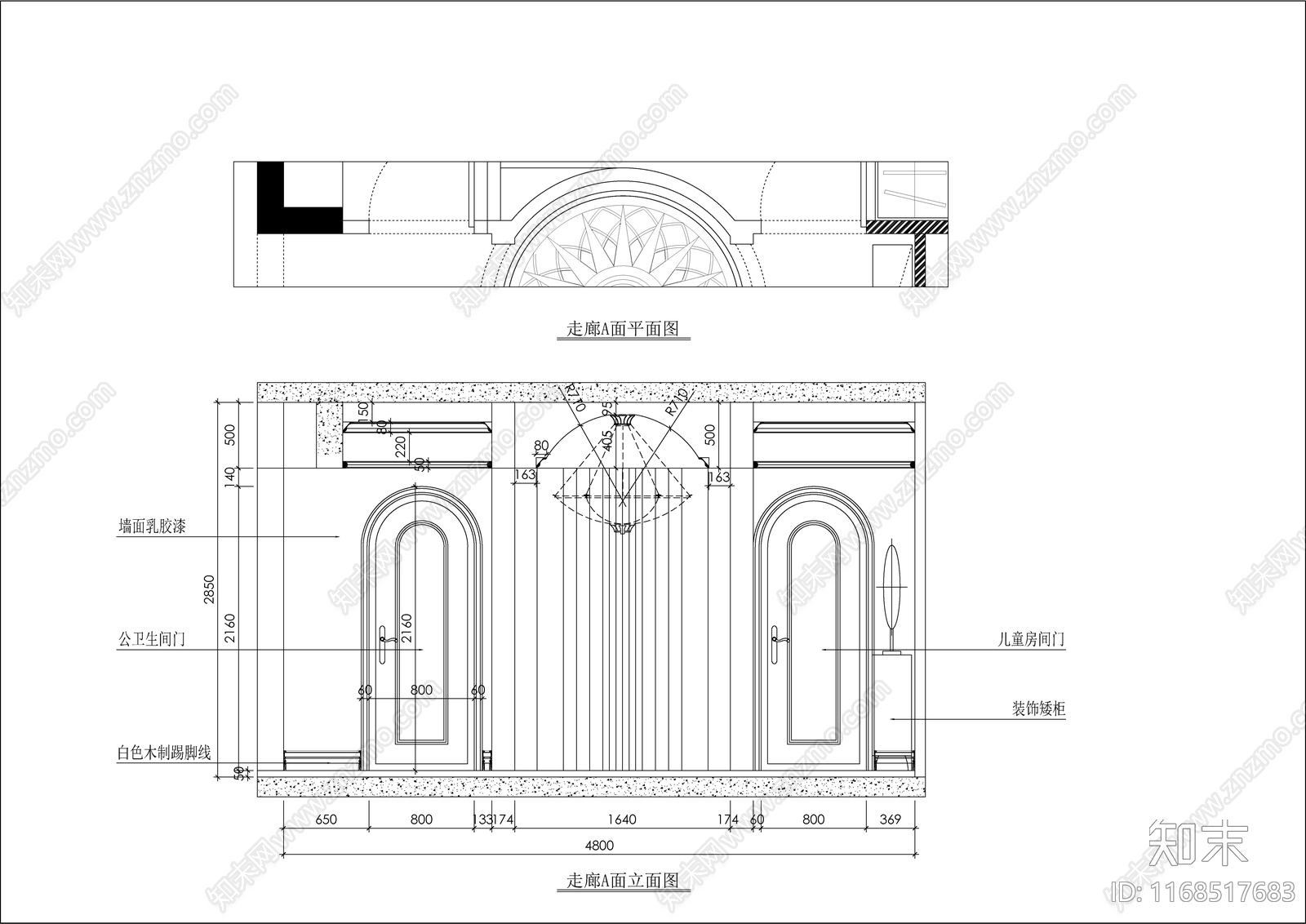 法式欧式整体家装空间cad施工图下载【ID:1168517683】