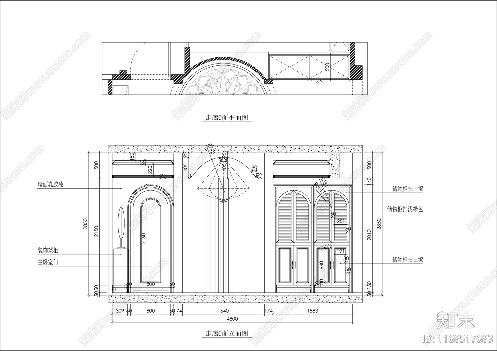 法式欧式整体家装空间cad施工图下载【ID:1168517683】