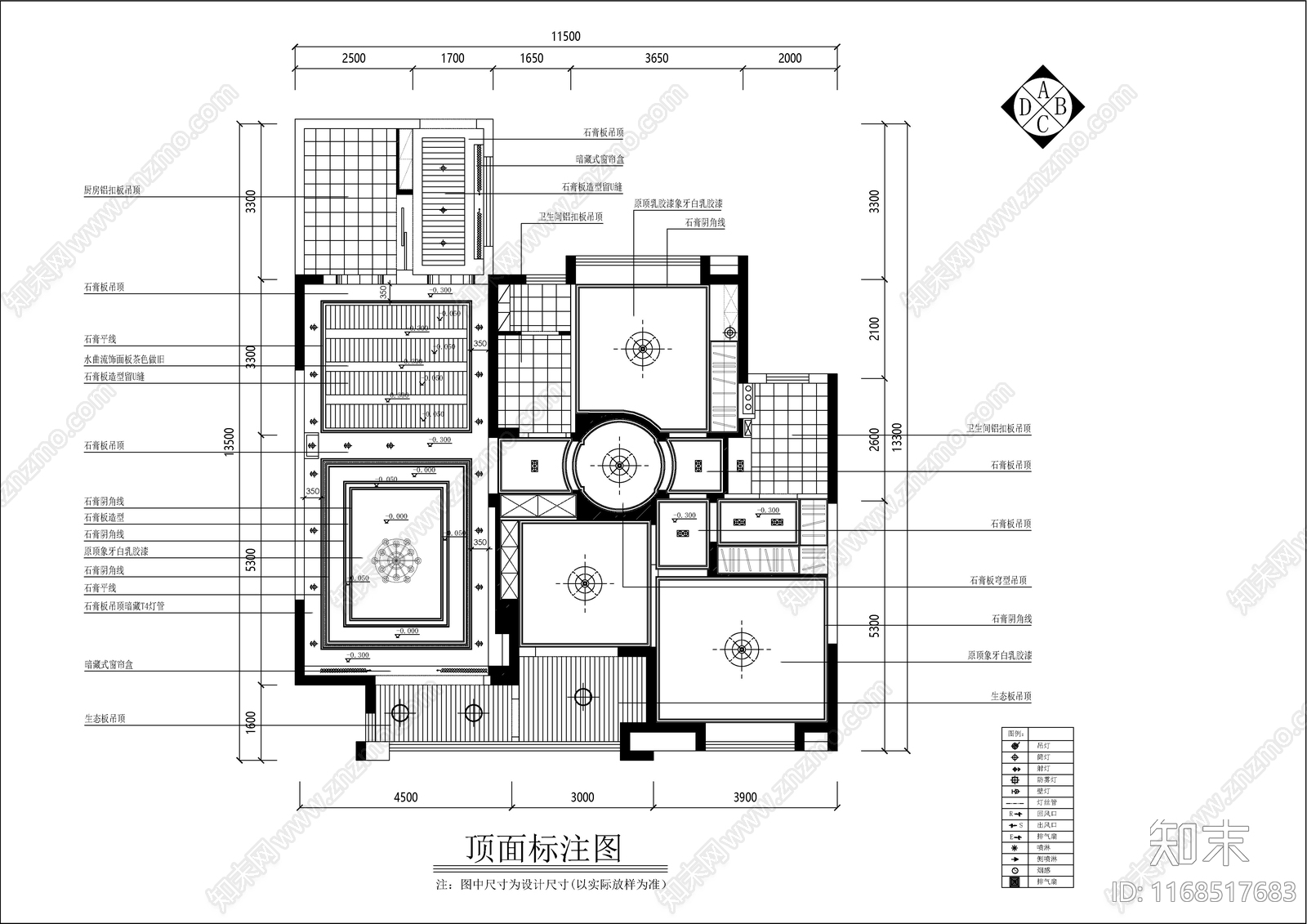 法式欧式整体家装空间cad施工图下载【ID:1168517683】