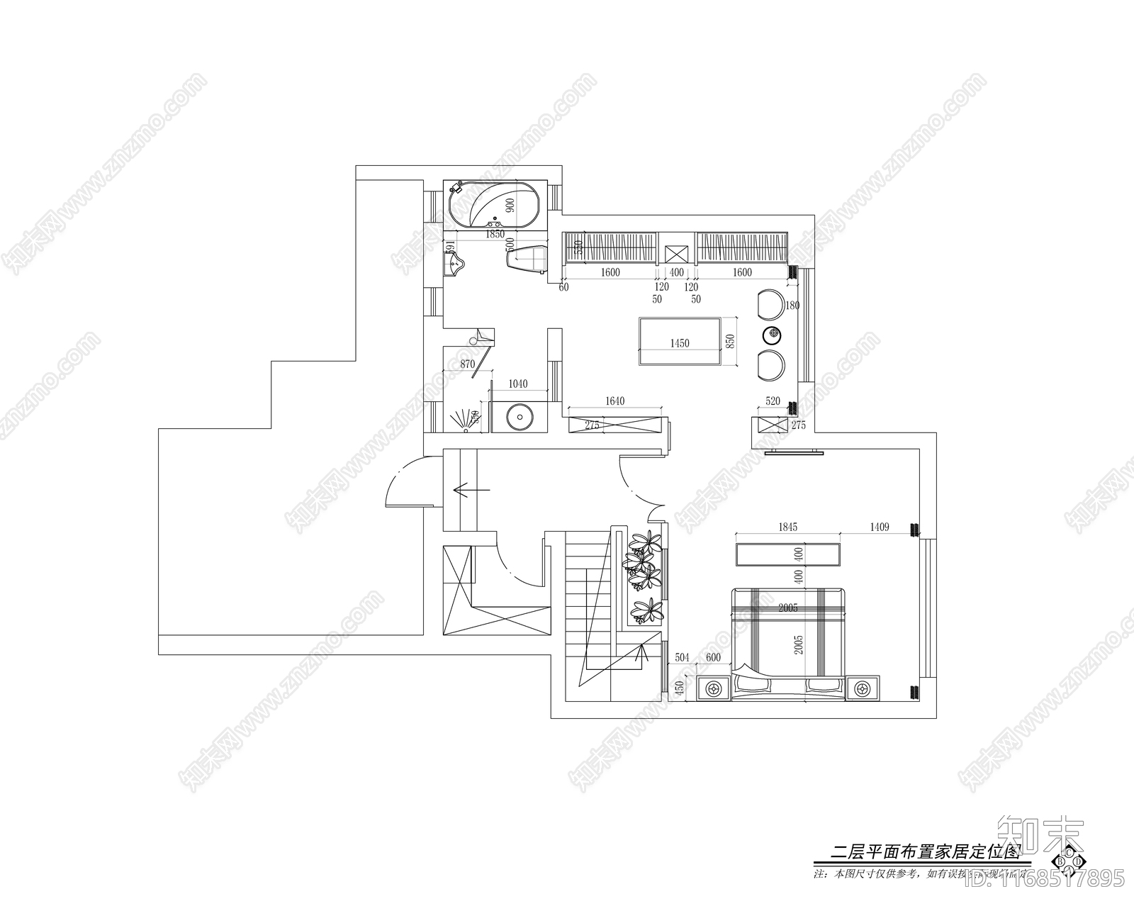 现代新中式整体家装空间cad施工图下载【ID:1168517895】