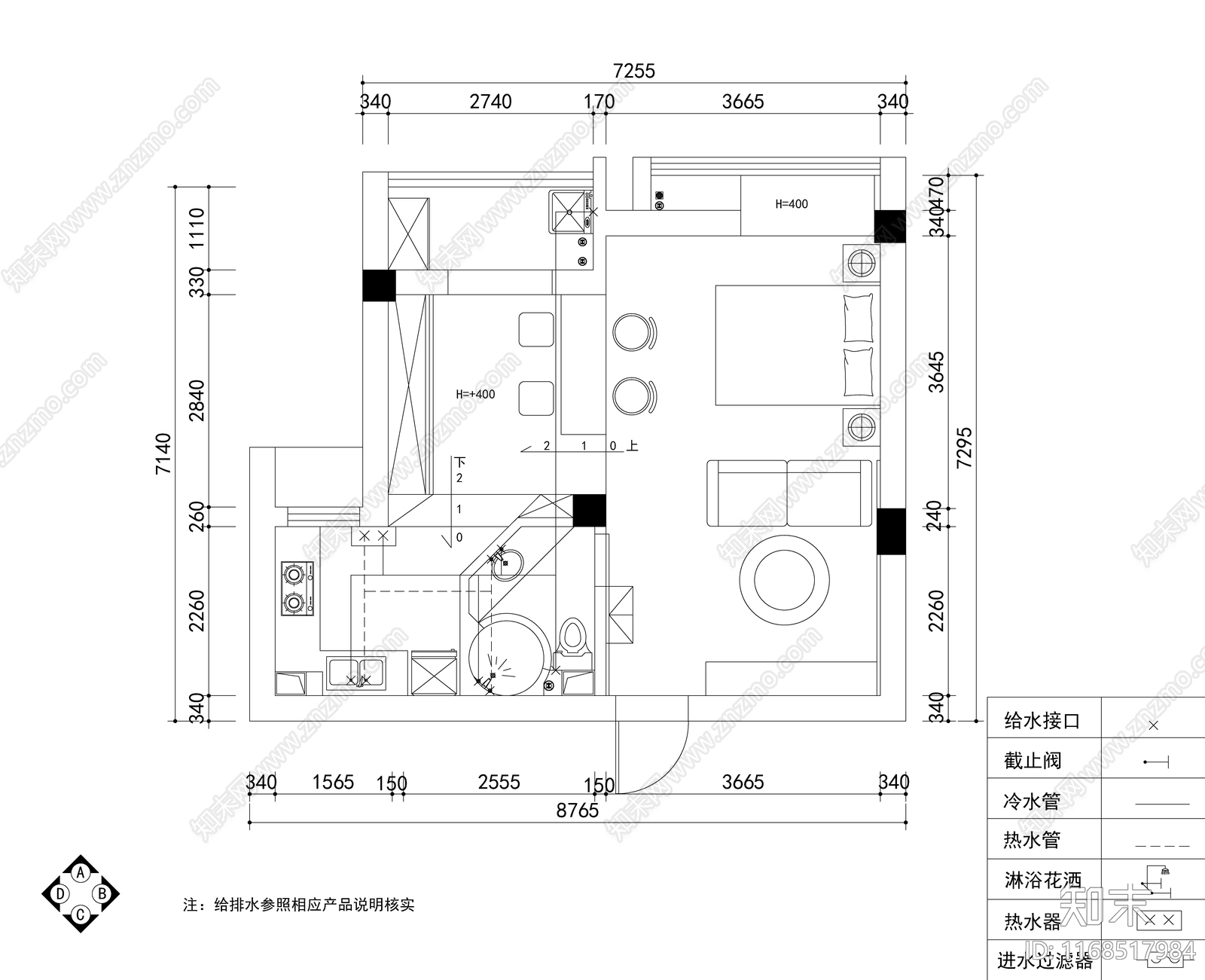 美式欧式整体家装空间cad施工图下载【ID:1168517984】