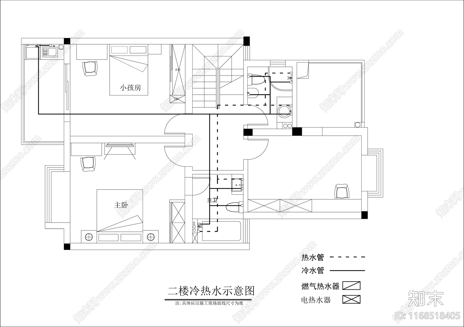 轻奢极简整体家装空间cad施工图下载【ID:1168518405】