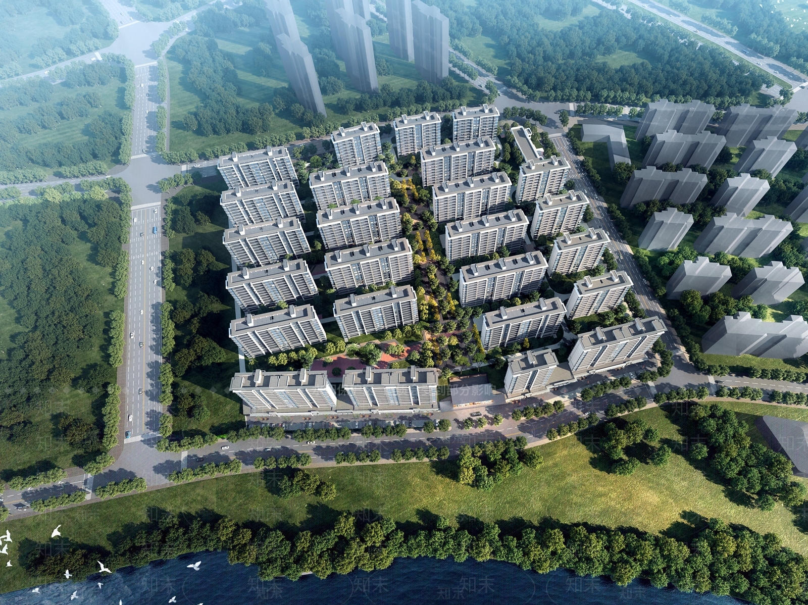 现代多层住宅SU模型下载【ID:1168520093】