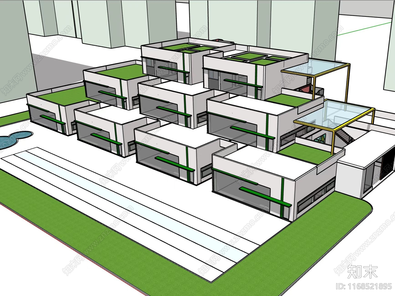 现代简约幼儿园SU模型下载【ID:1168521895】