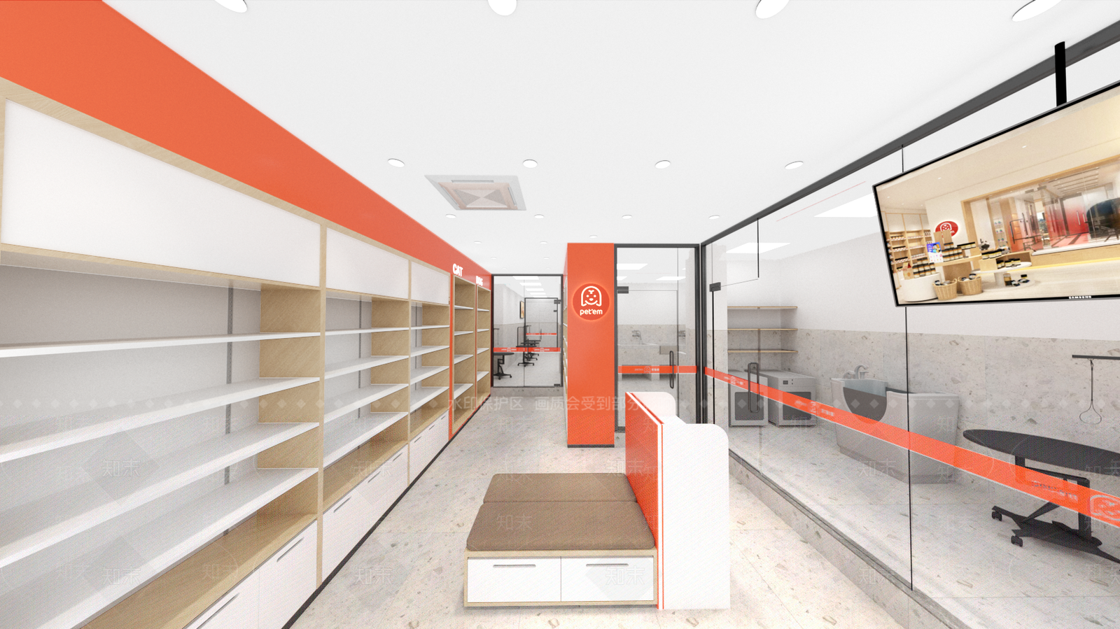 现代宠物店SU模型下载【ID:1170336038】