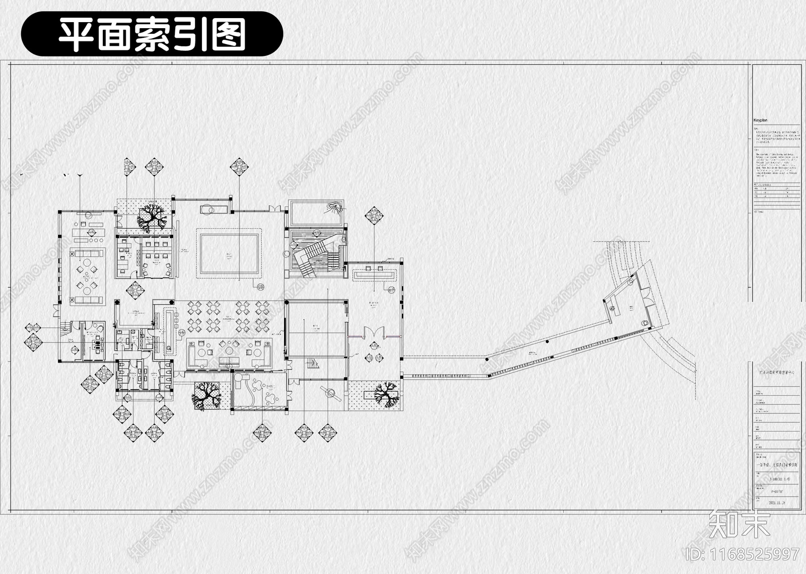 现代售楼处cad施工图下载【ID:1168525997】