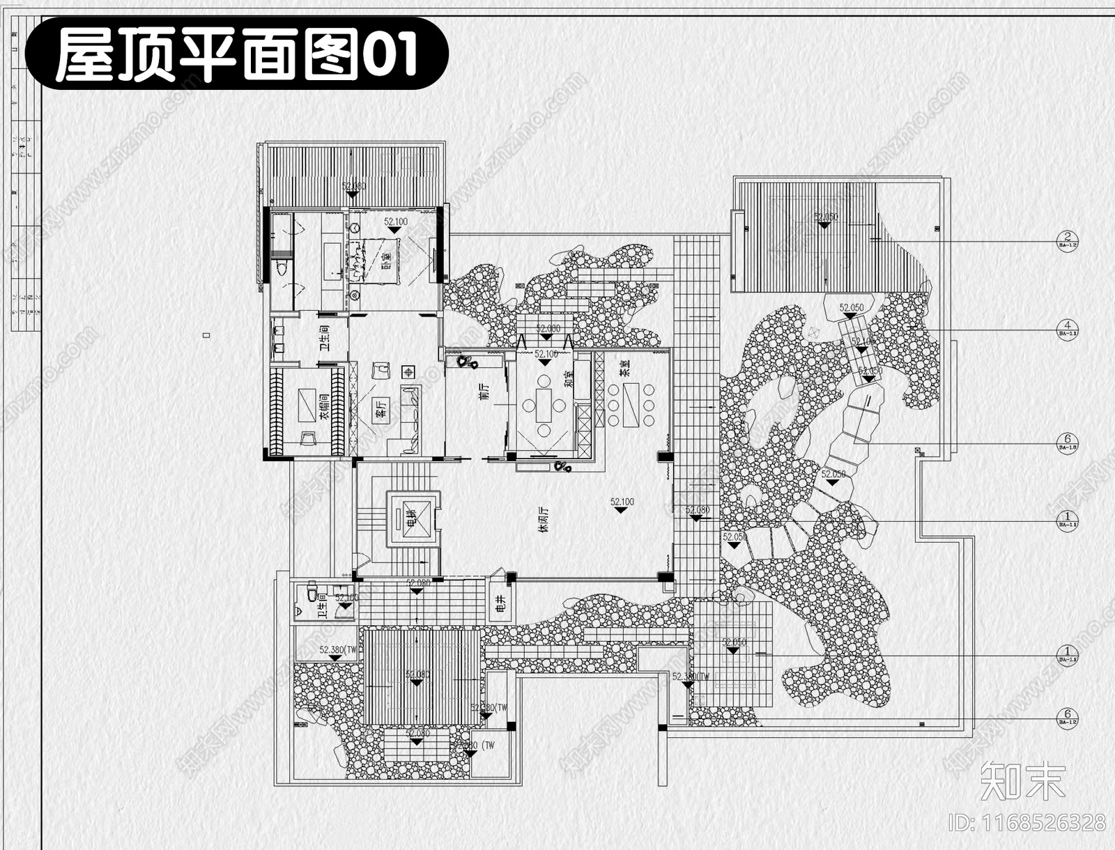 现代新中式庭院施工图下载【ID:1168526328】