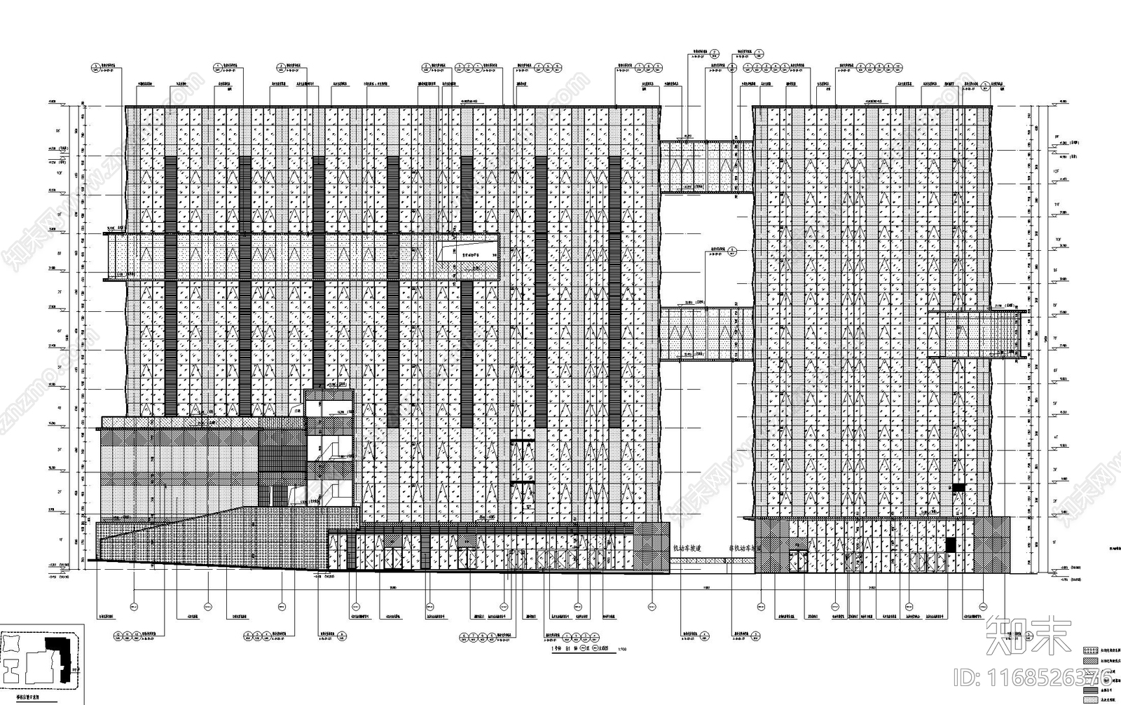 现代新中式商业街cad施工图下载【ID:1168526376】