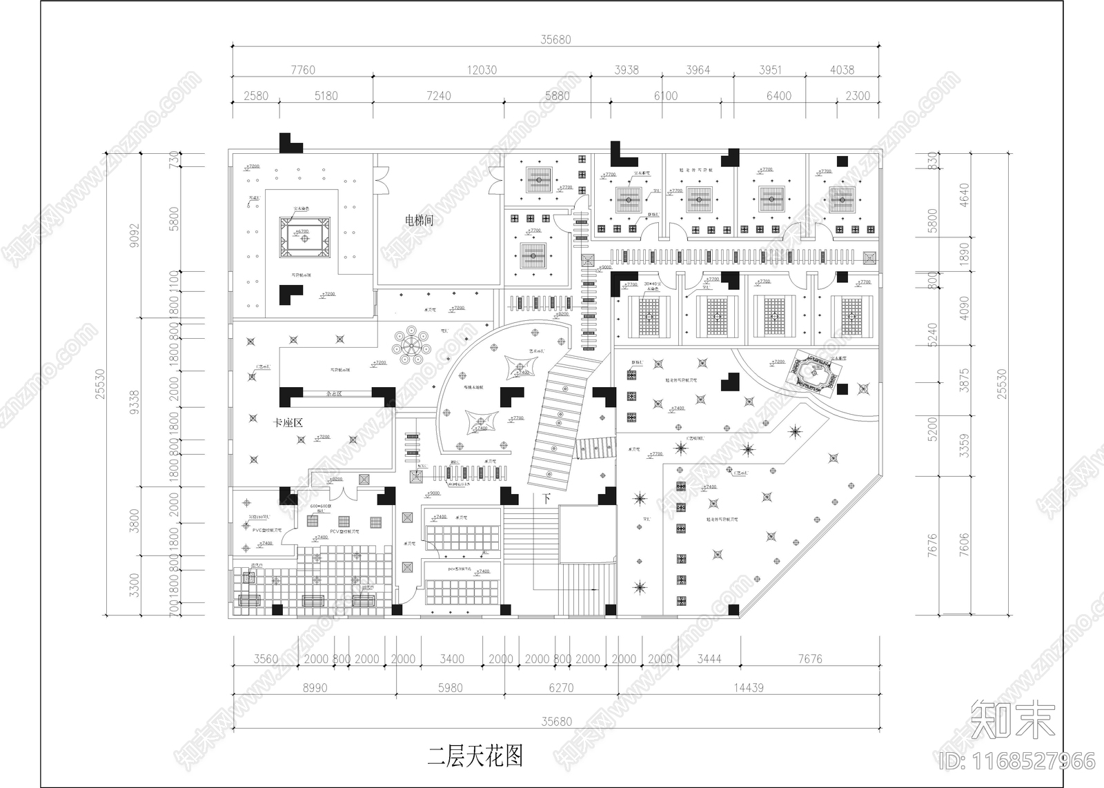 新中式中式茶馆cad施工图下载【ID:1168527966】