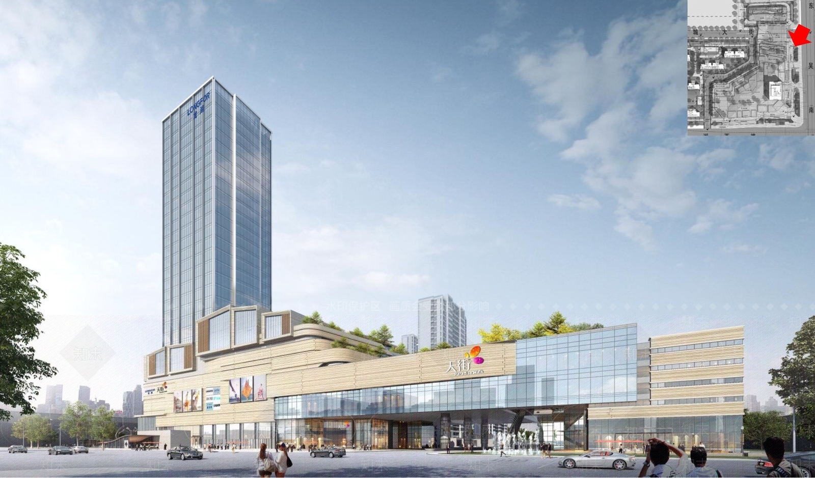 现代商场建筑SU模型下载【ID:1168528507】