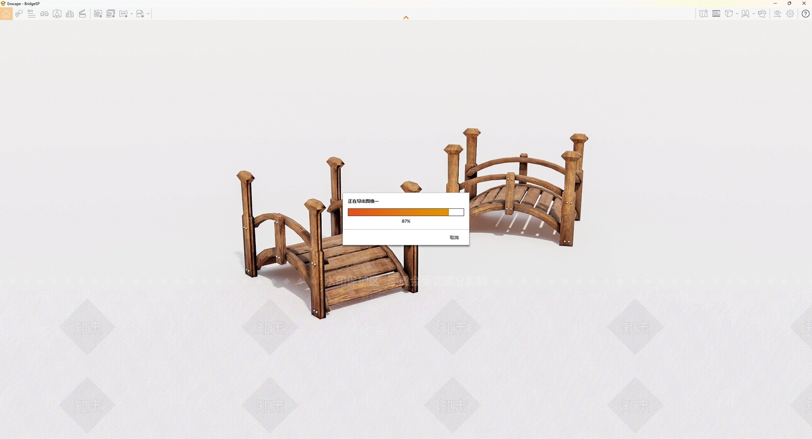 现代景观桥SU模型下载【ID:1168533991】