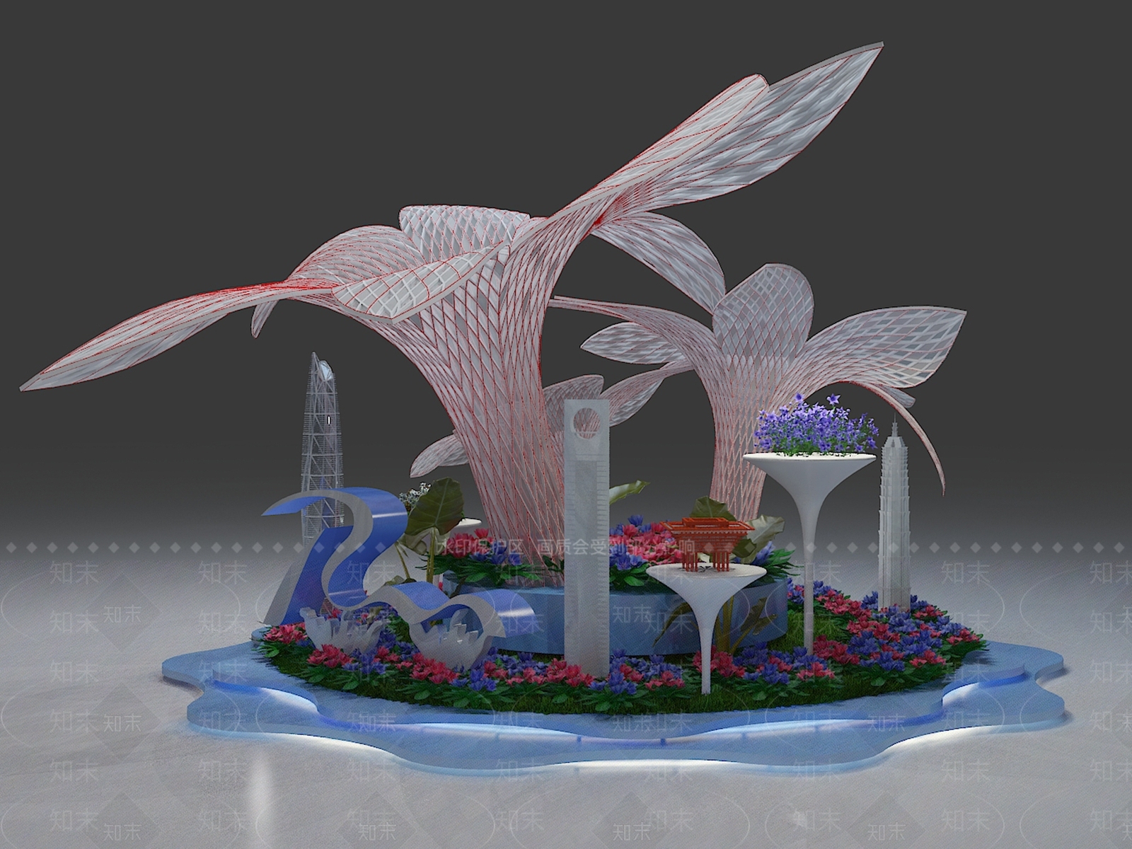 现代美陈3D模型下载【ID:1168535577】_知末3d模型网