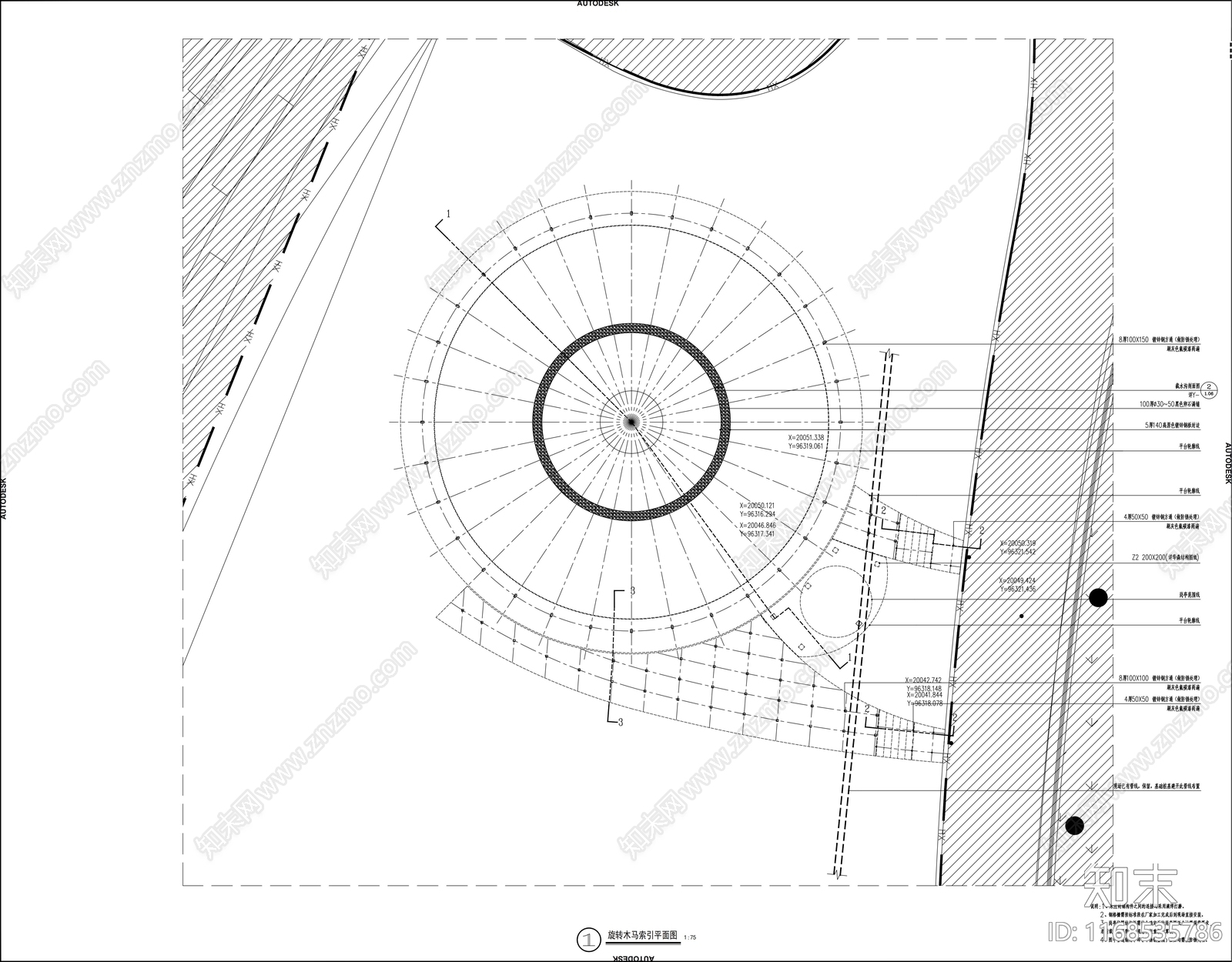 现代公园景观cad施工图下载【ID:1168535786】