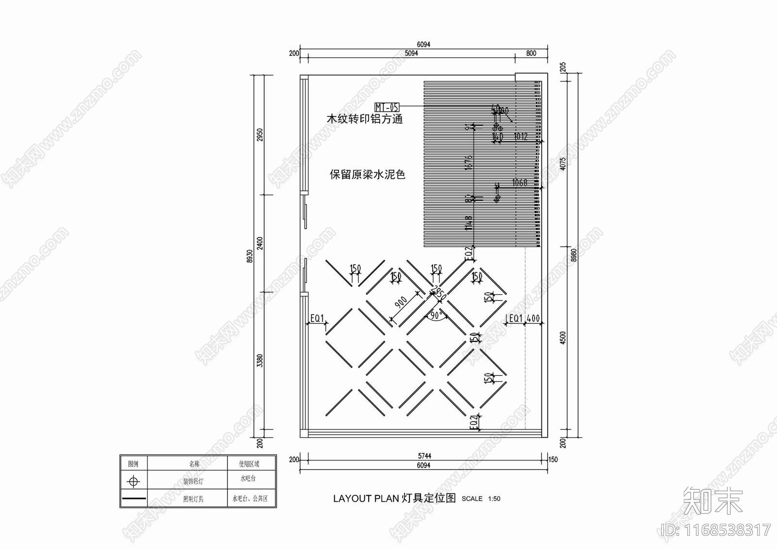 现代茶水间cad施工图下载【ID:1168538317】