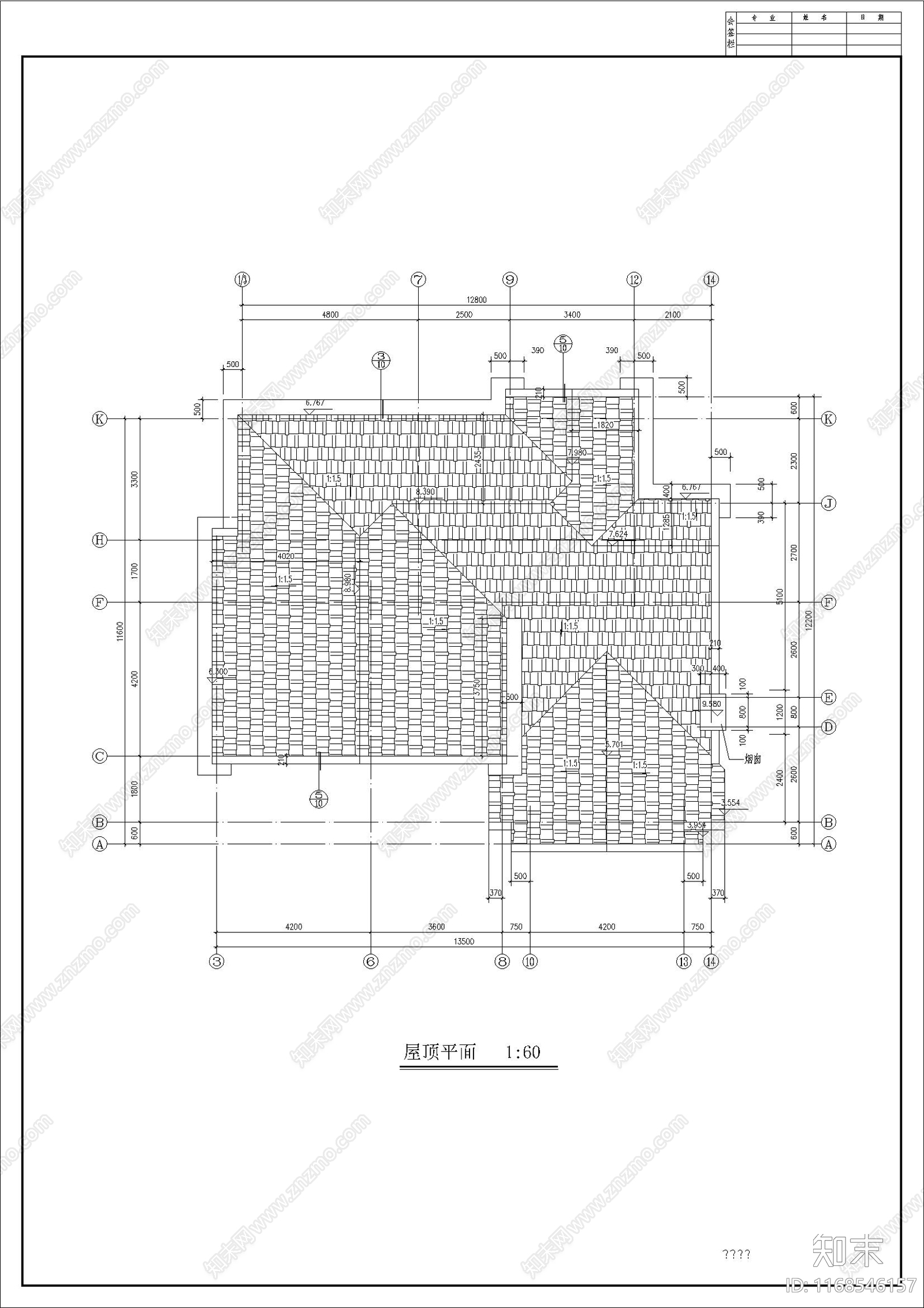 美式欧式别墅建筑cad施工图下载【ID:1168546157】