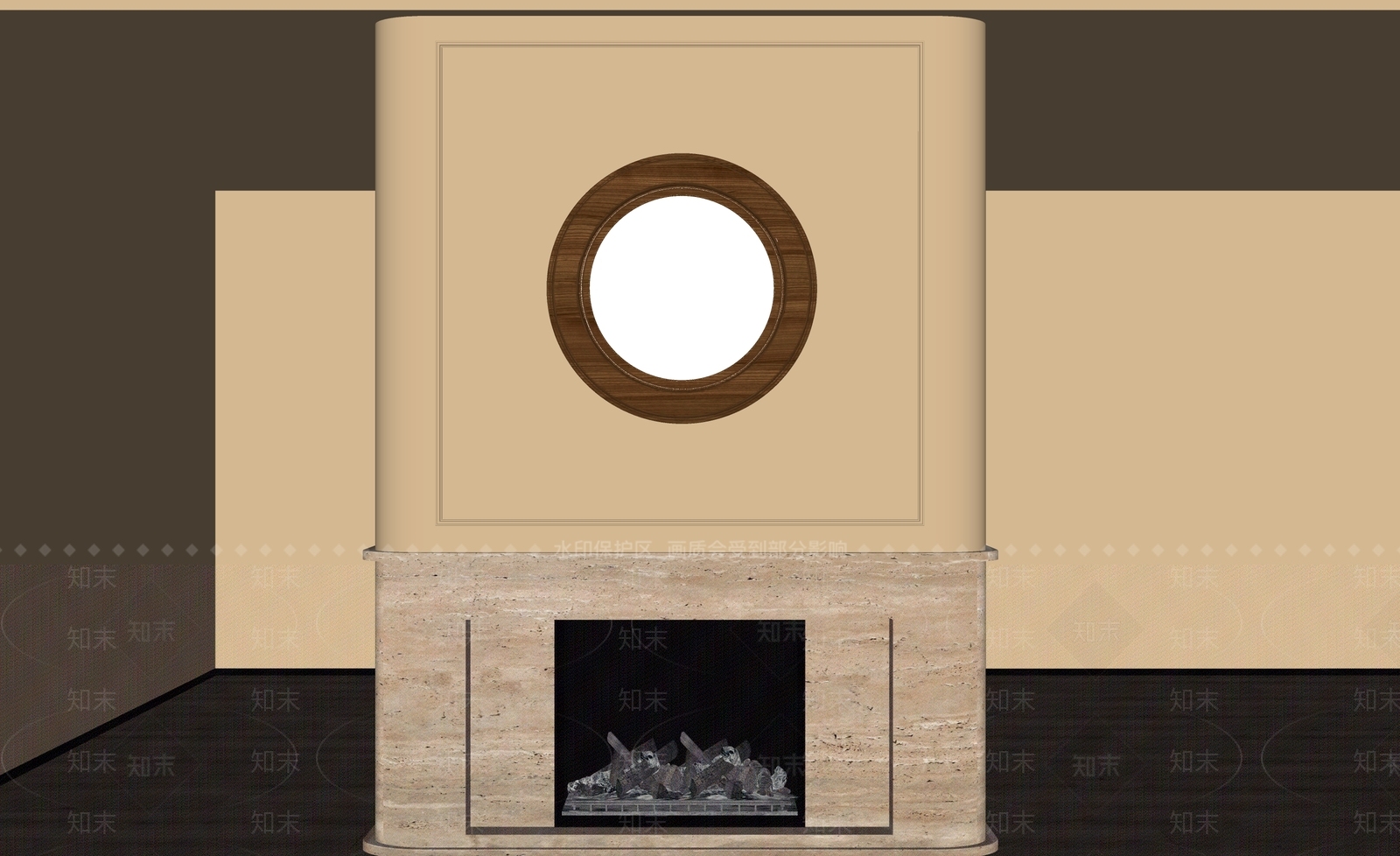 复古壁炉SU模型下载【ID:1168549878】