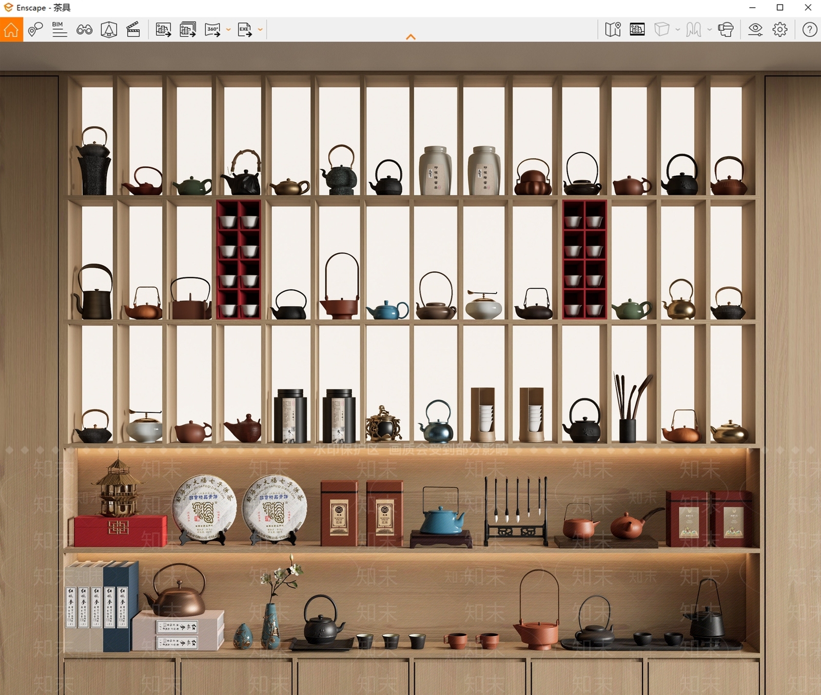 茶具SU模型下载【ID:1168555827】