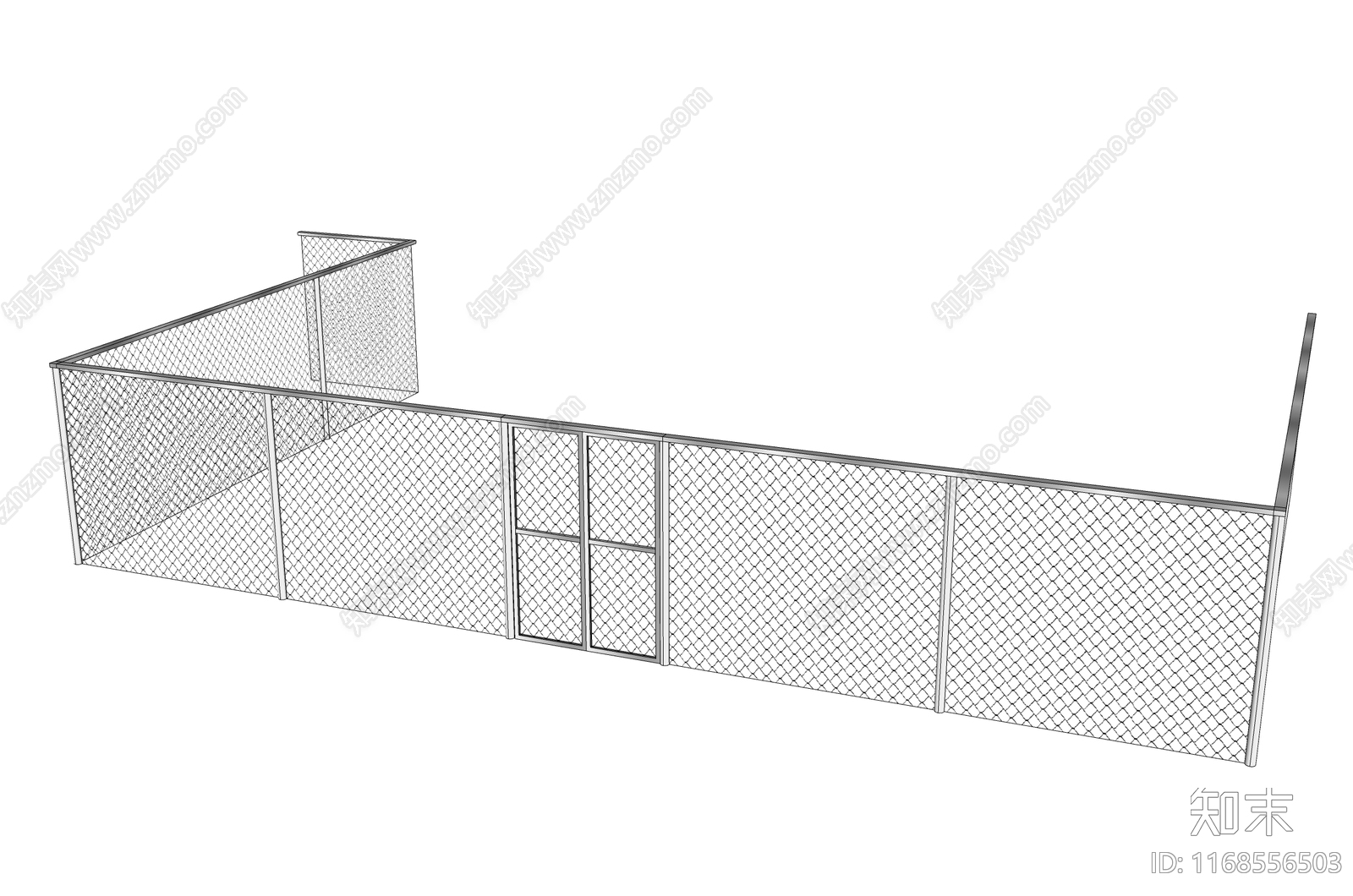 现代围栏护栏SU模型下载【ID:1168556503】