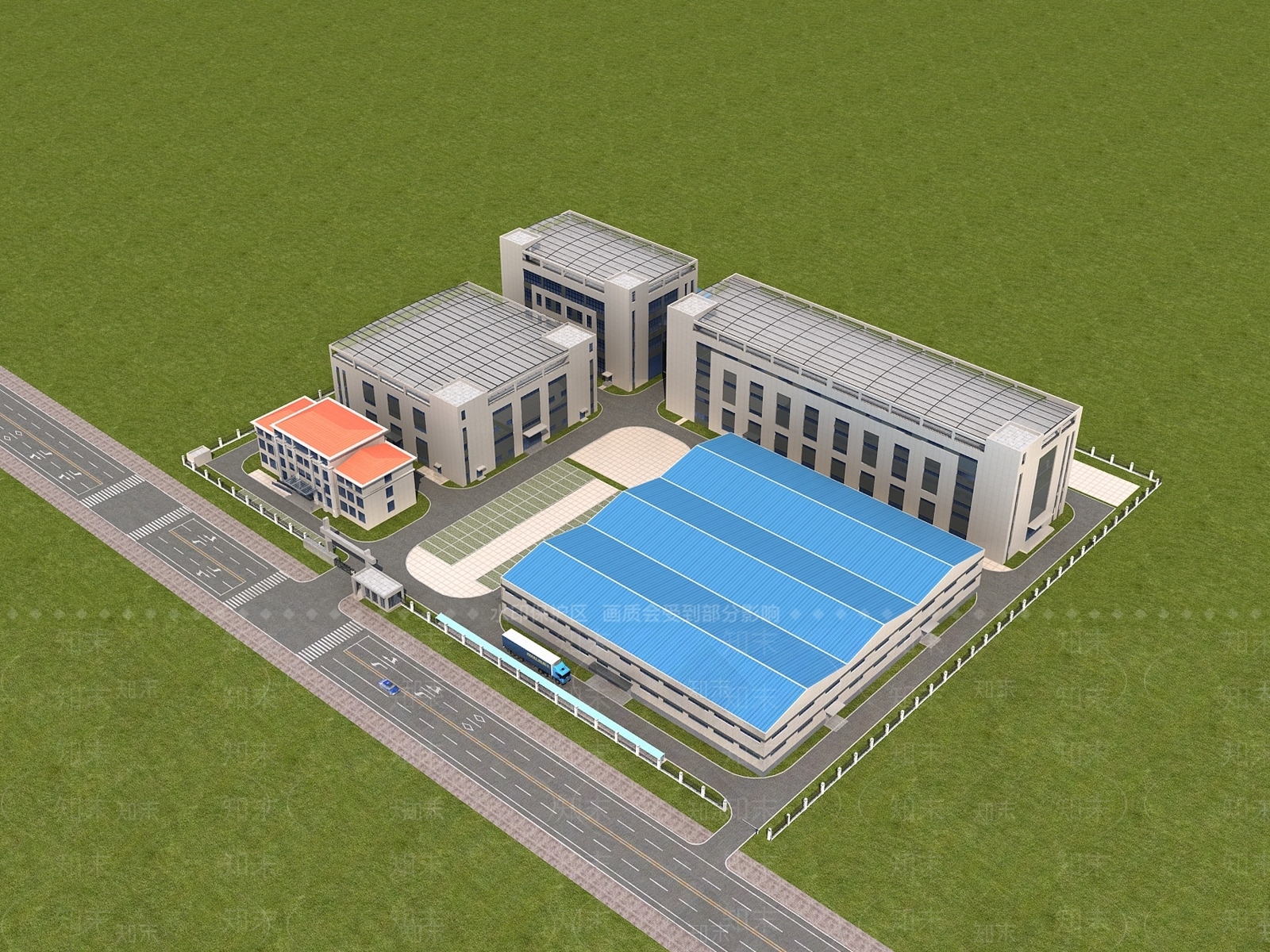 现代简约厂房3D模型下载【ID:1168557983】