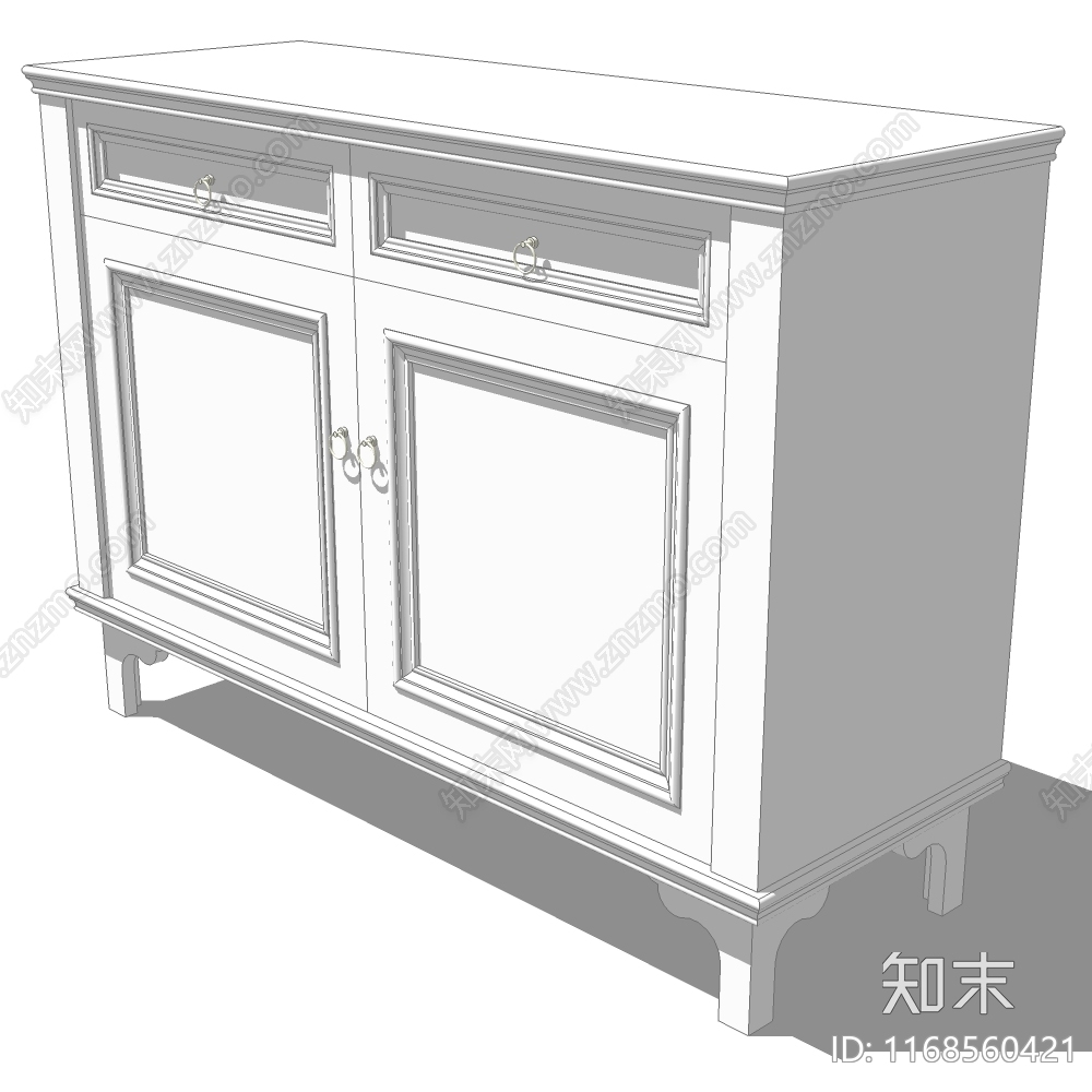 法式斗柜SU模型下载【ID:1168560421】