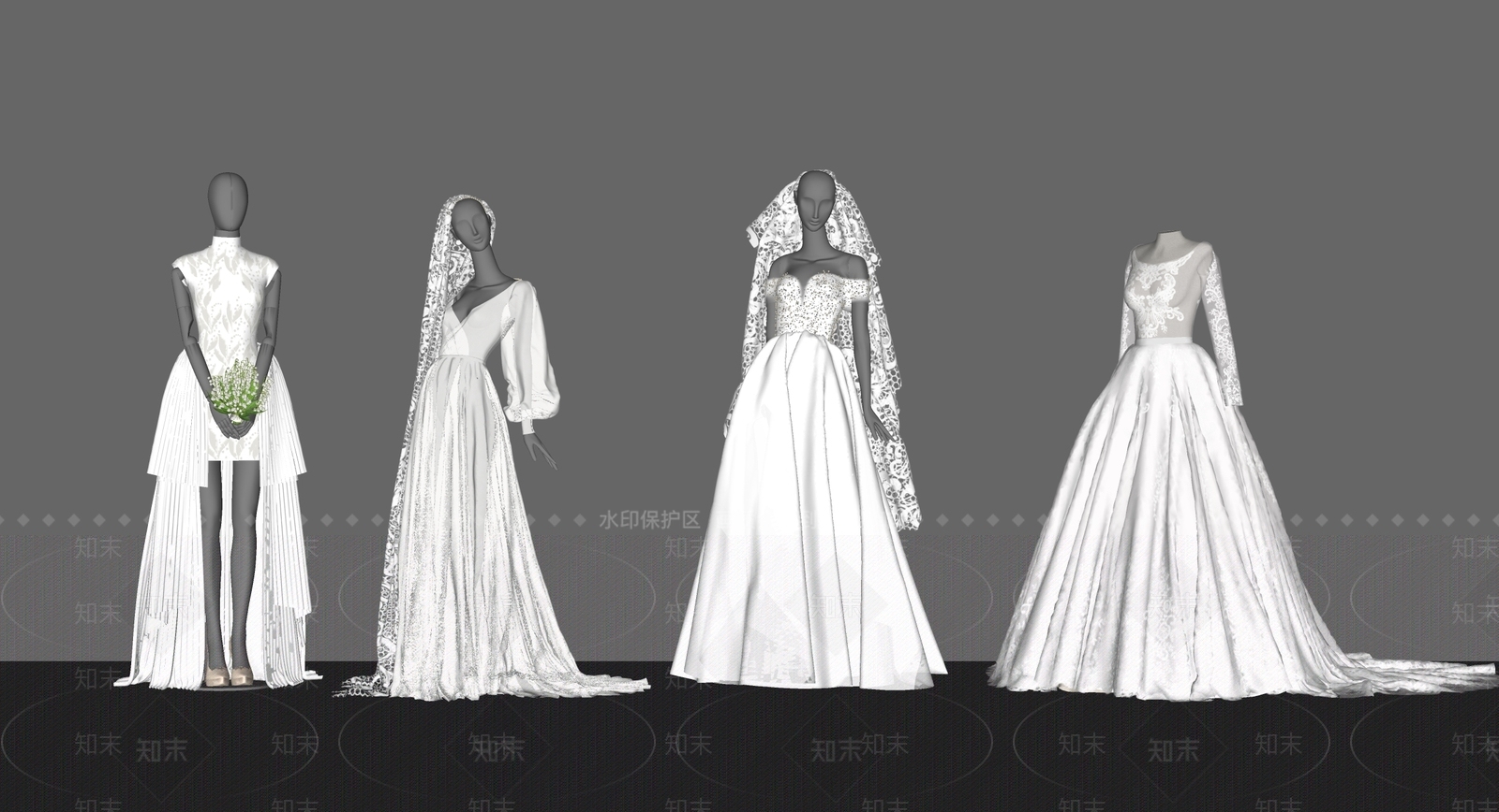 现代婚纱摄影店SU模型下载【ID:1168597646】