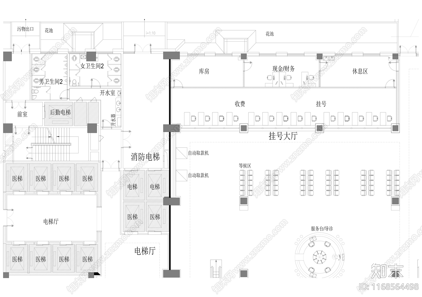 现代医院cad施工图下载【ID:1168564498】