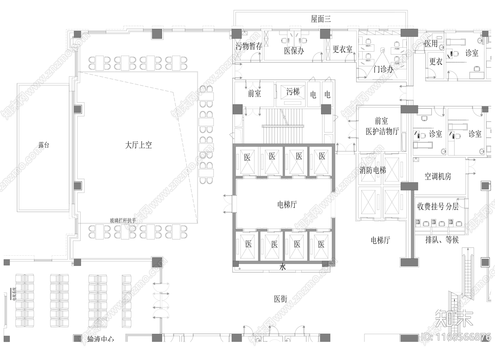 现代医院cad施工图下载【ID:1168566876】