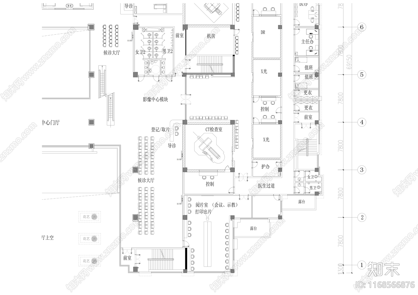 现代医院cad施工图下载【ID:1168566876】