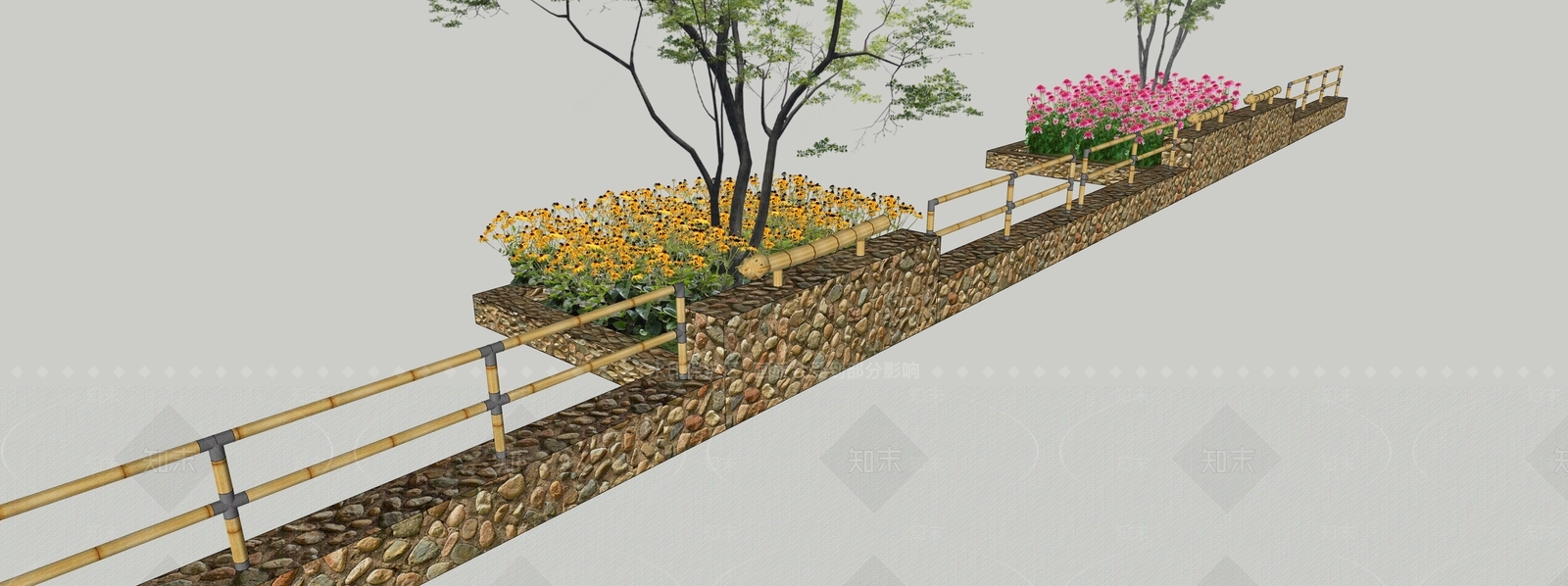 简约现代乡村庭院SU模型下载【ID:1168567169】